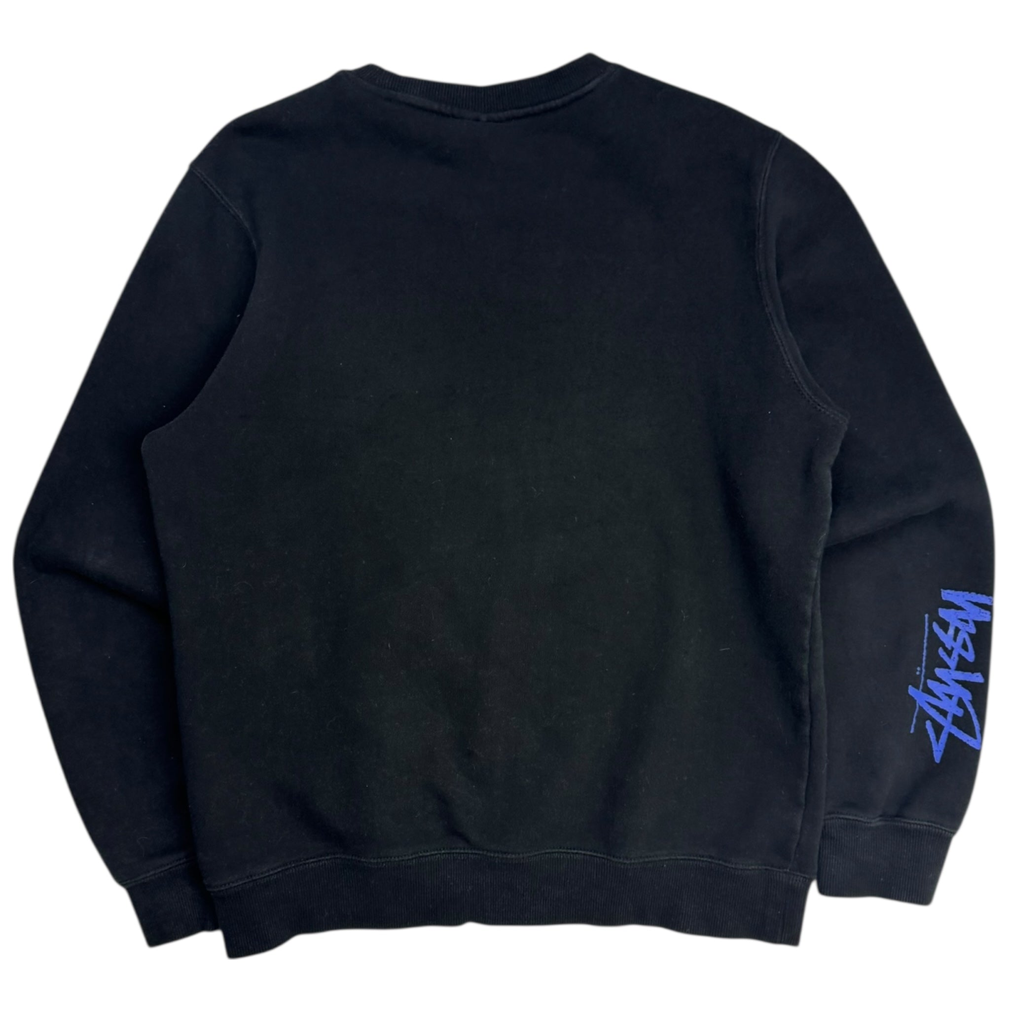 Stüssy Sleeve Logo Crewneck Black