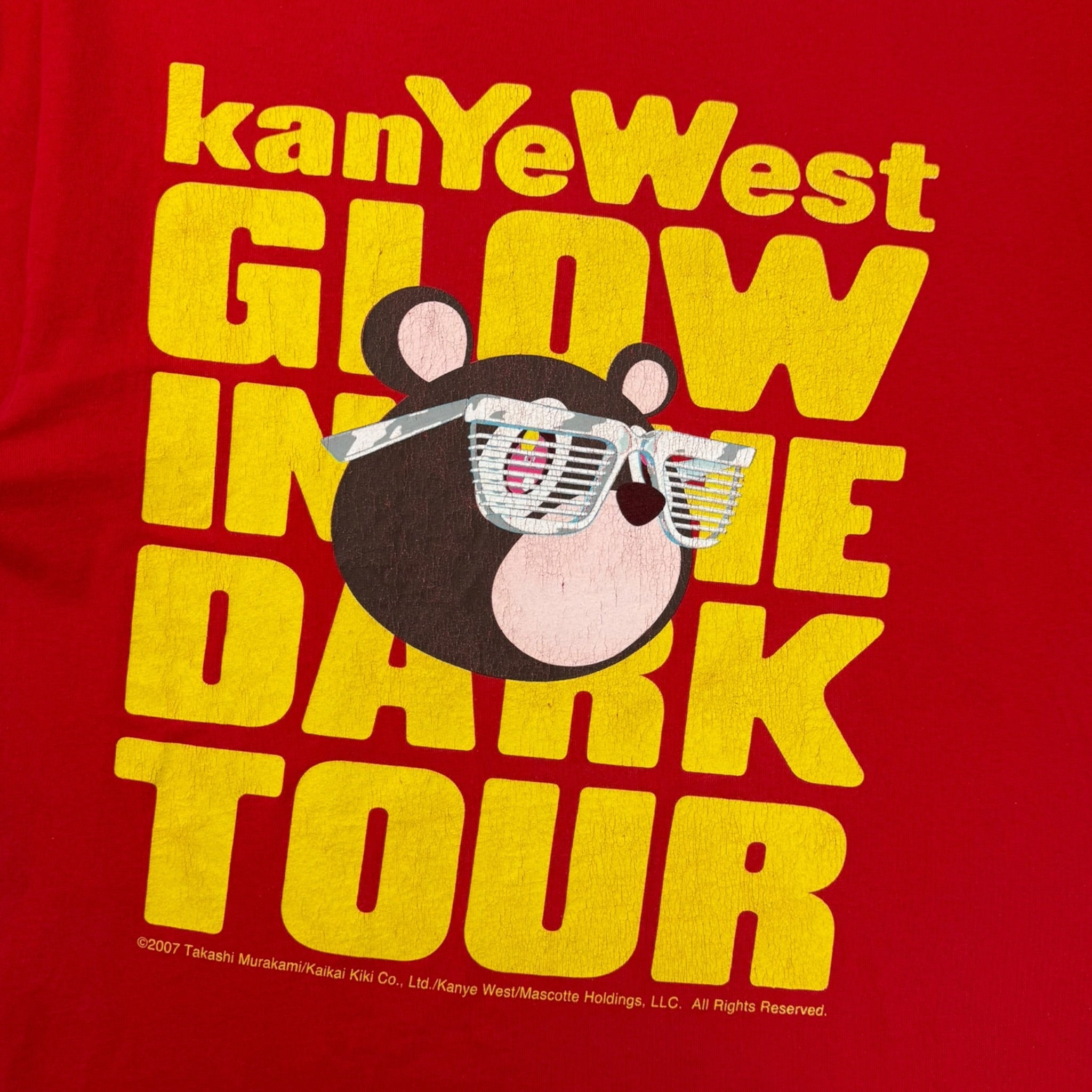 2007 Kanye West ‘Glow In The Dark Tour’ Murakami T-Shirt Red