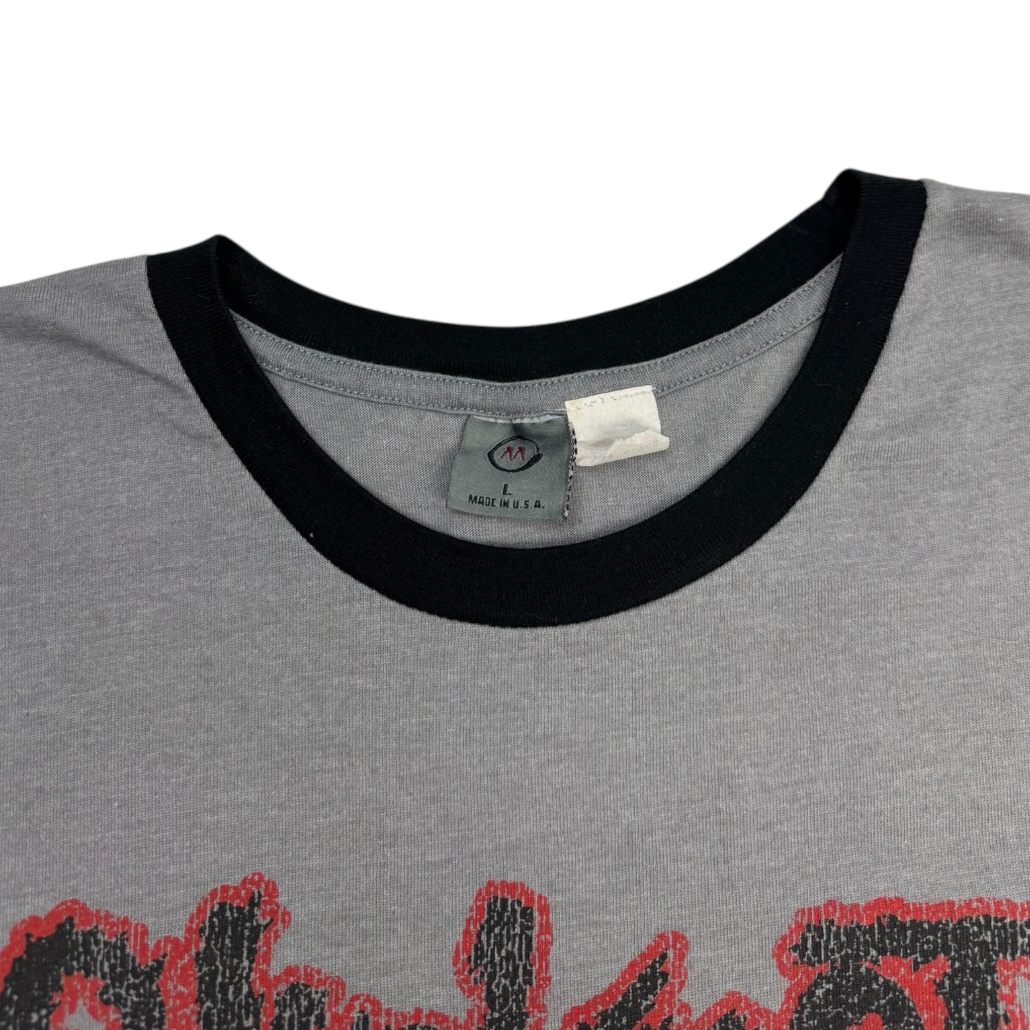 2003 Slipknot Ringer T-Shirt Grey/Black