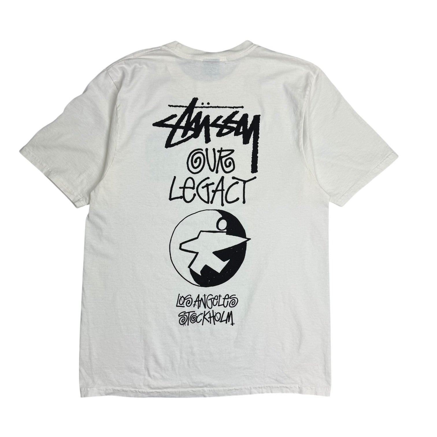 Stussy x Our Legacy Work Shop 8 Ball Yin Yang Pigment Dyed Tee Natural