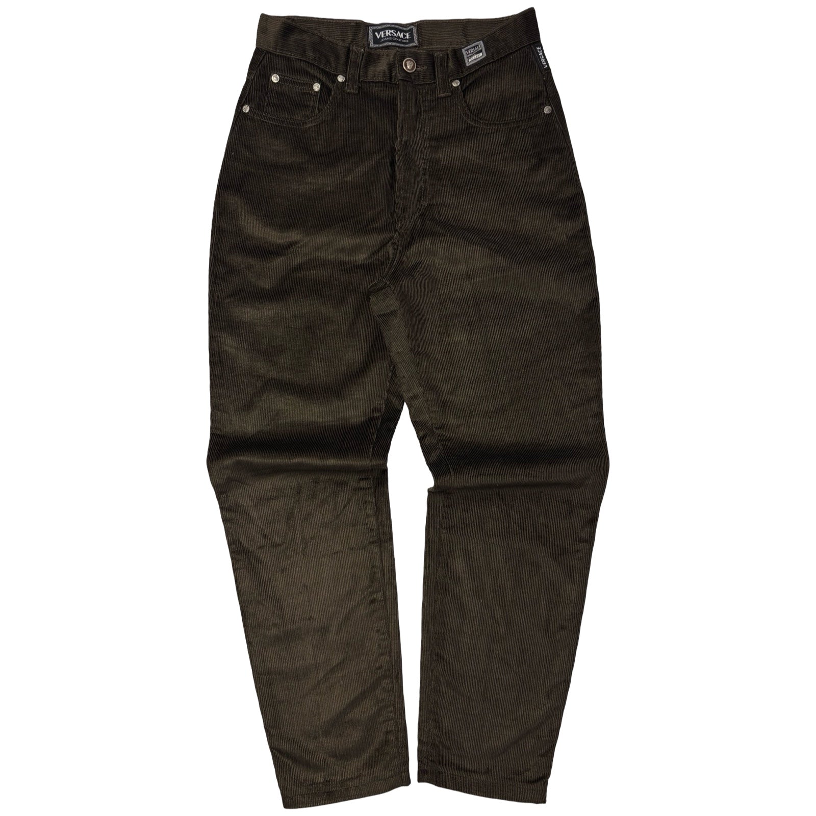 (W) Versace Jeans Couture Silky Corduroy Pant Brown