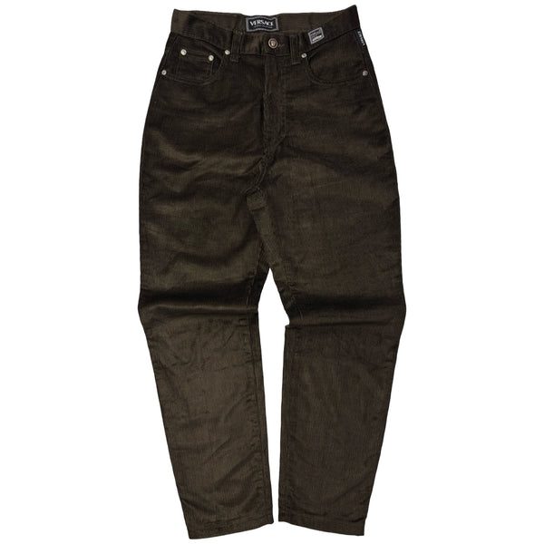 (W) Versace Jeans Couture Silky Corduroy Pant Brown