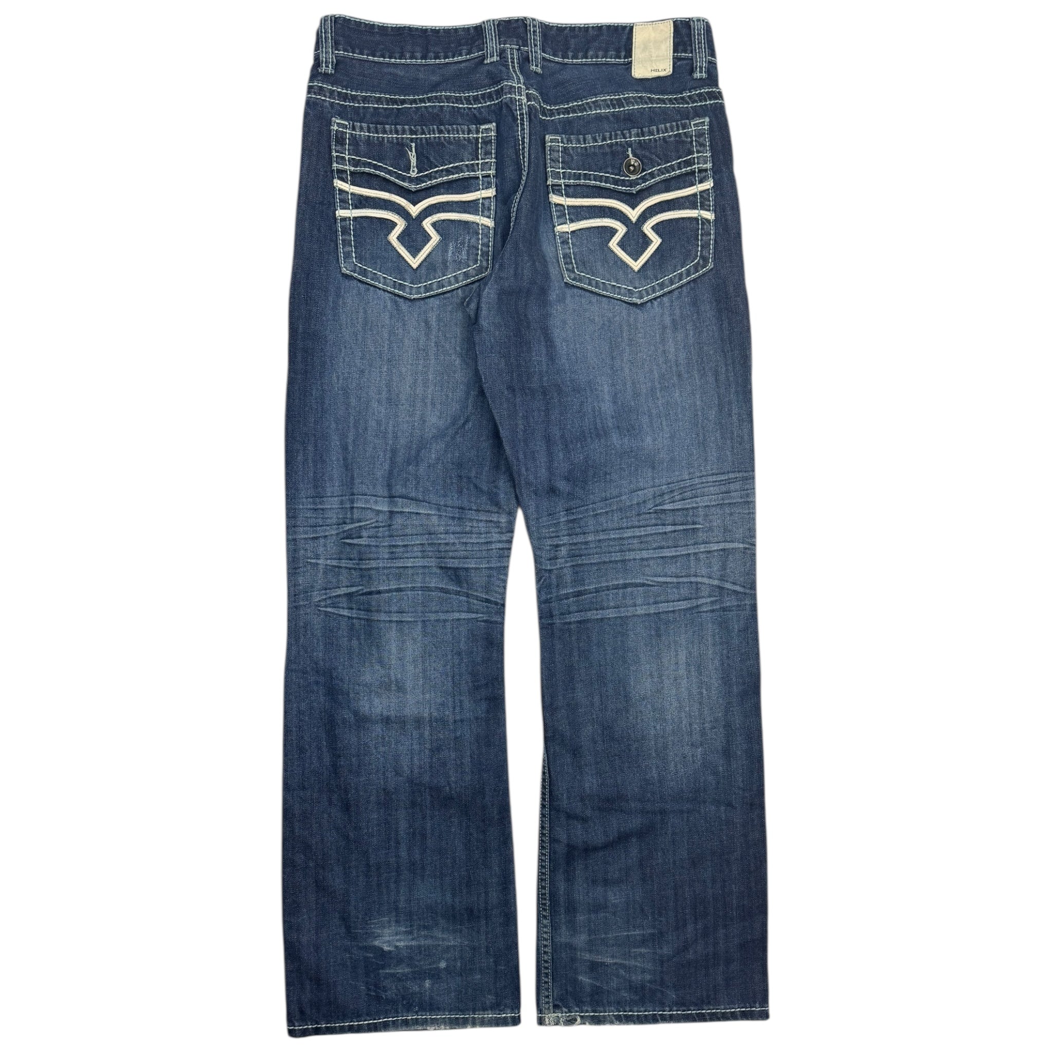 Y2K Helix Denim Blue Wash Bottoms