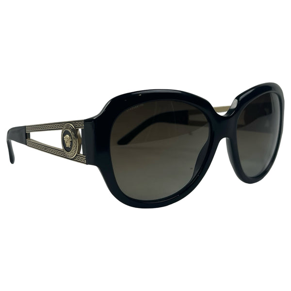 (W) Versace 4304 Round Frame Metal Arm Sunglasses