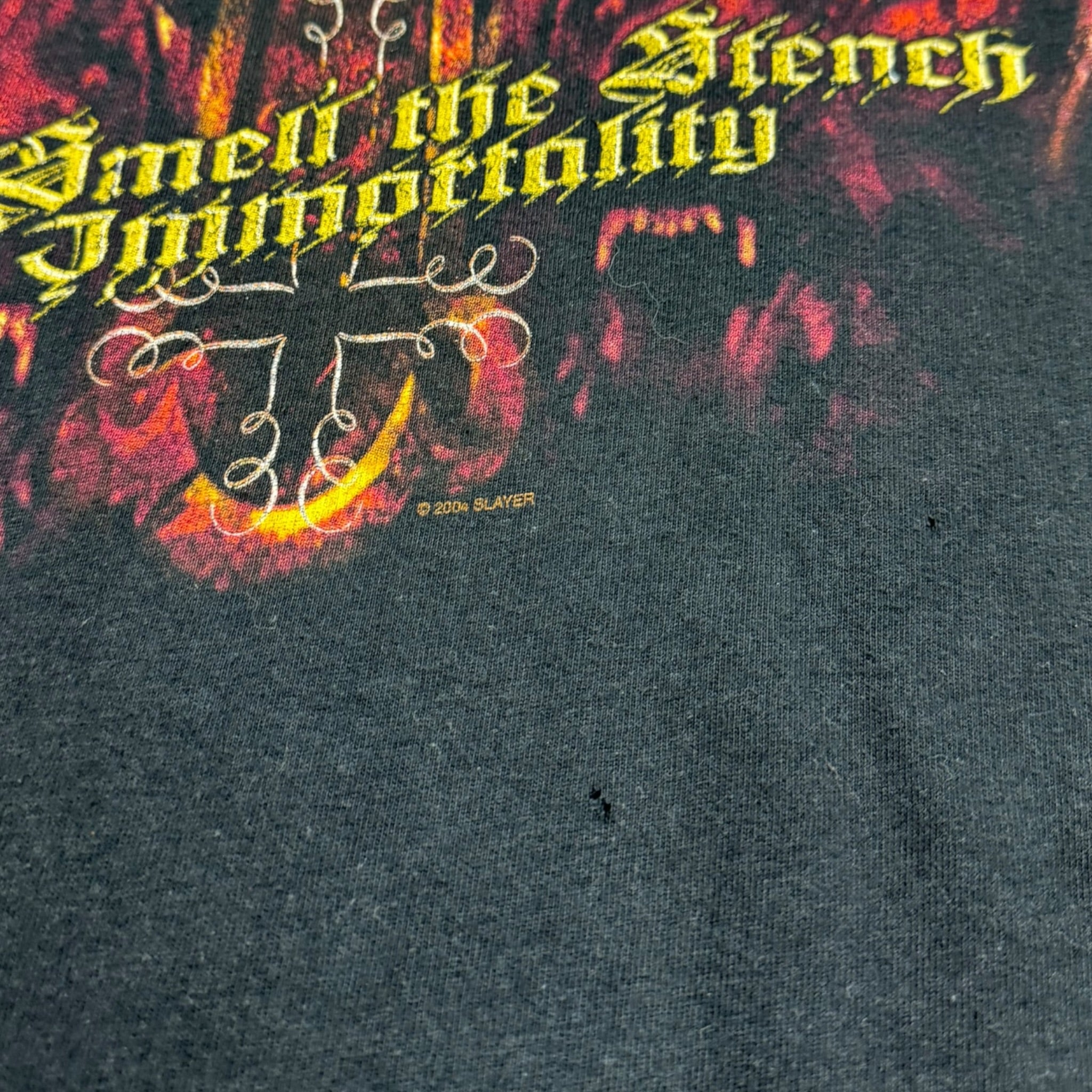 2004 Slayer Reverse Skeleton Crucifix L/S T-Shirt