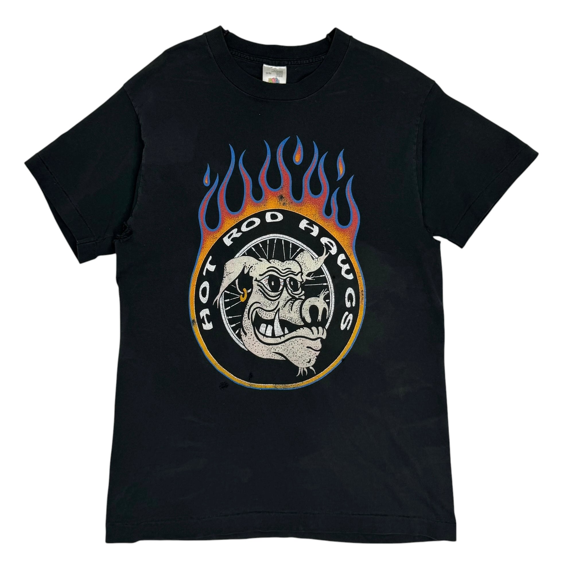 Vintage Hot Rod Hawks Flame Calgary Tee Black