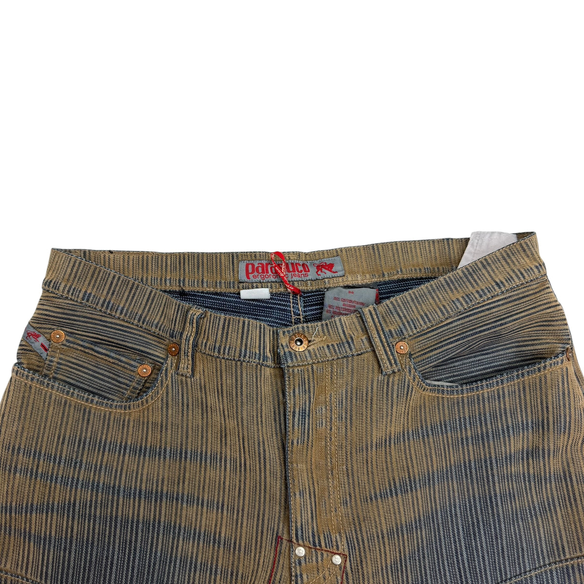 Vintage Parasuco Pinstripe Sandwash Denim Jeans Silver