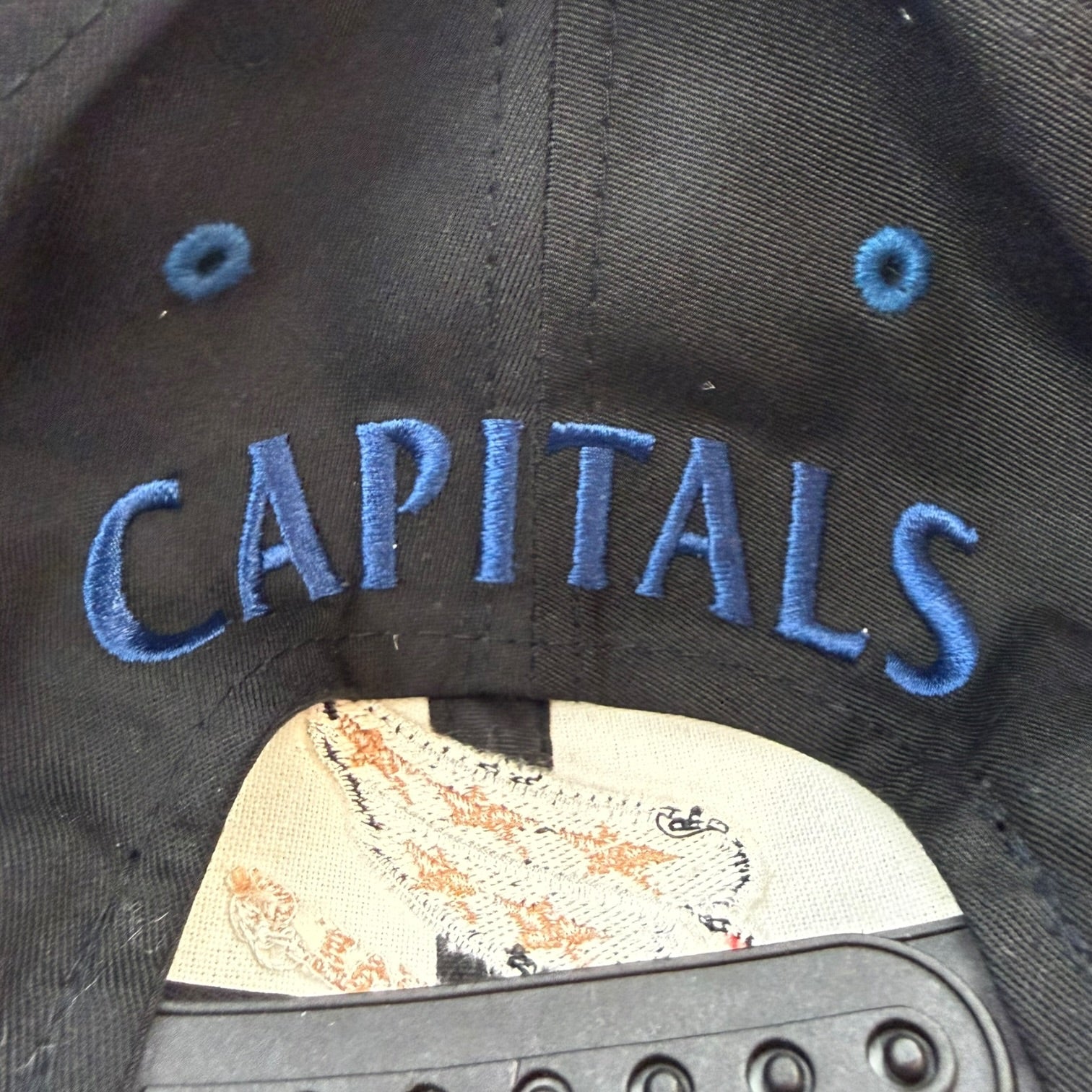 Vintage Washington Capitals Screaming Eagle Logo Hat Black