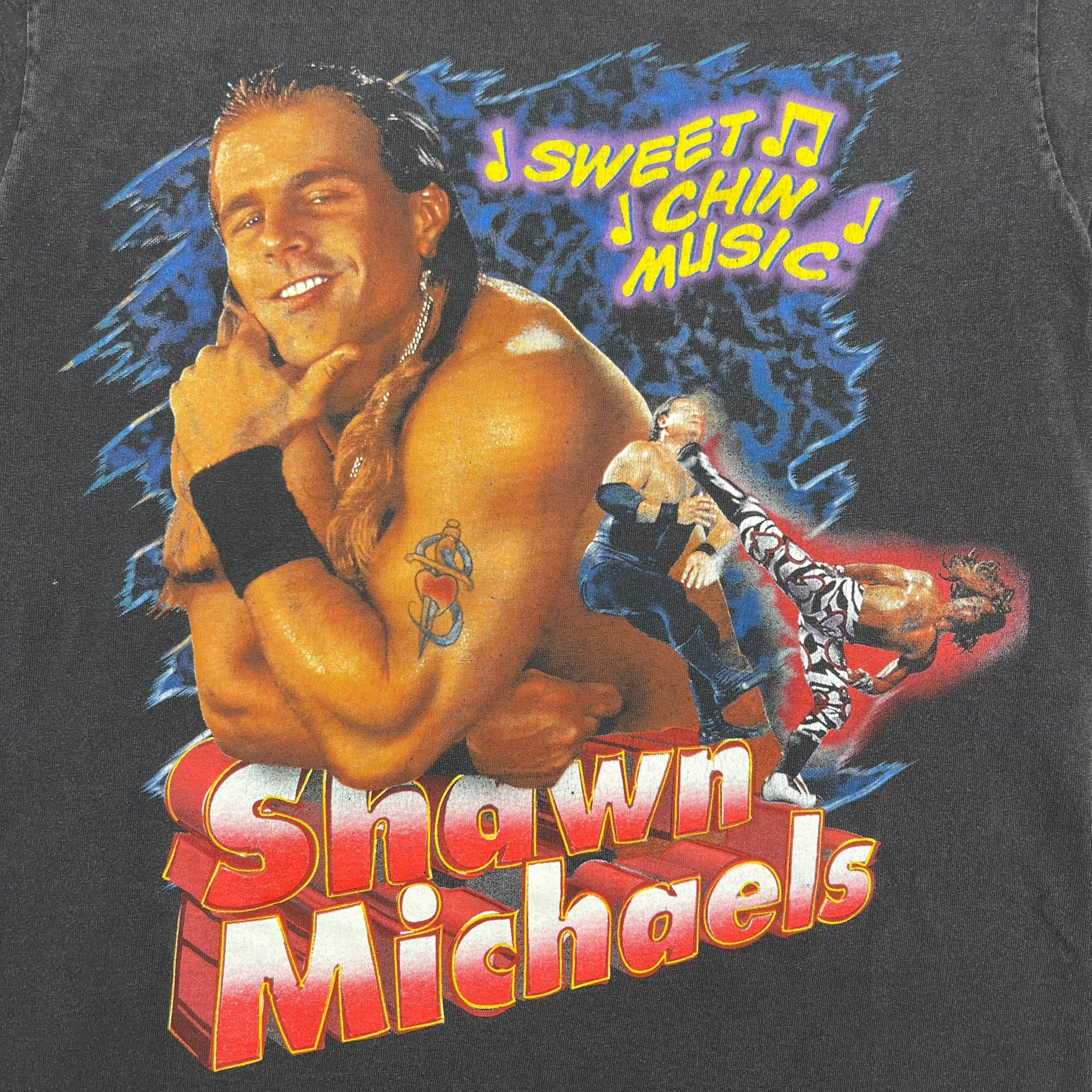 Vintage WWF Shawn Michaels Wrestling Tee Black