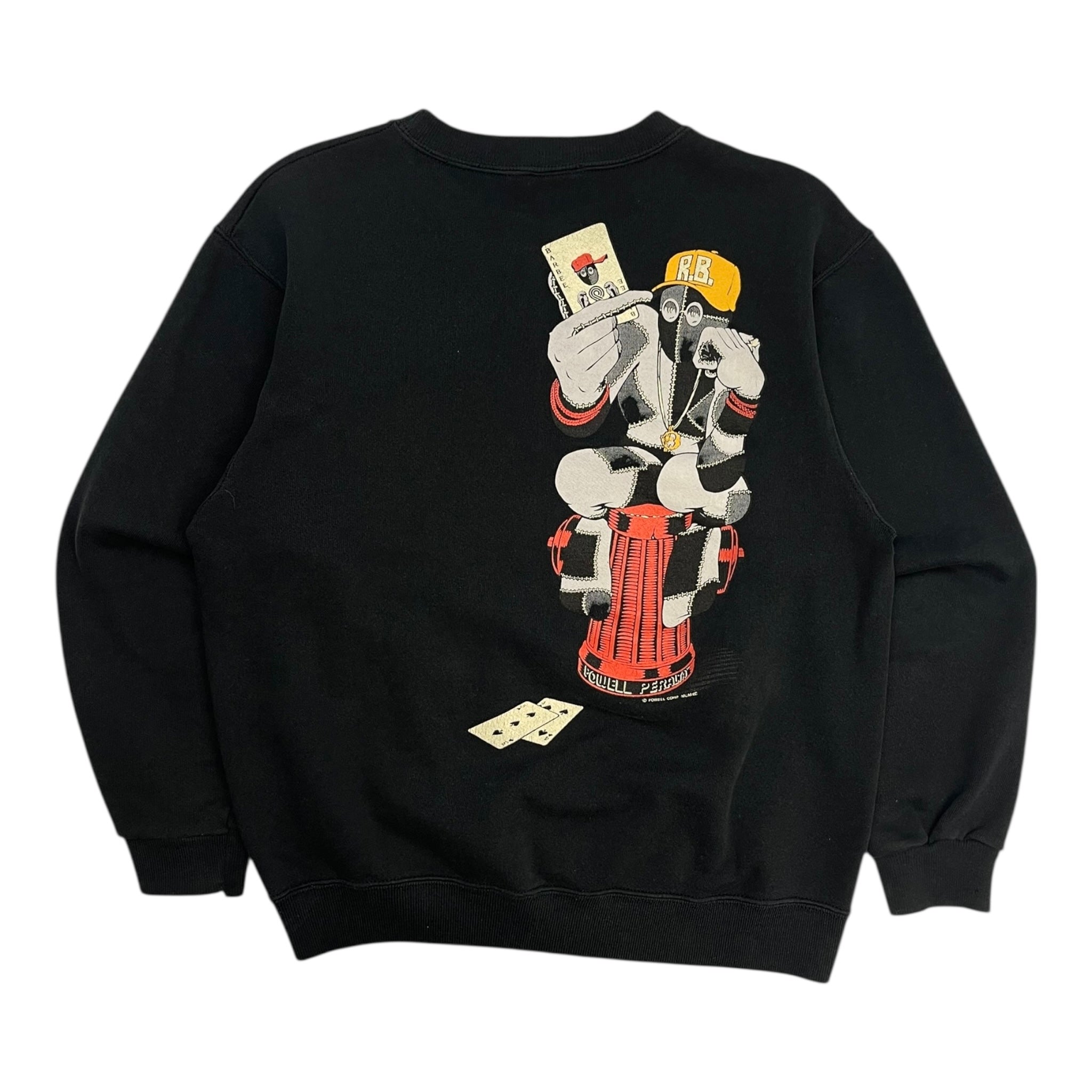 Vintage Powell Peralta Factory 2nd Skate Crewneck Black