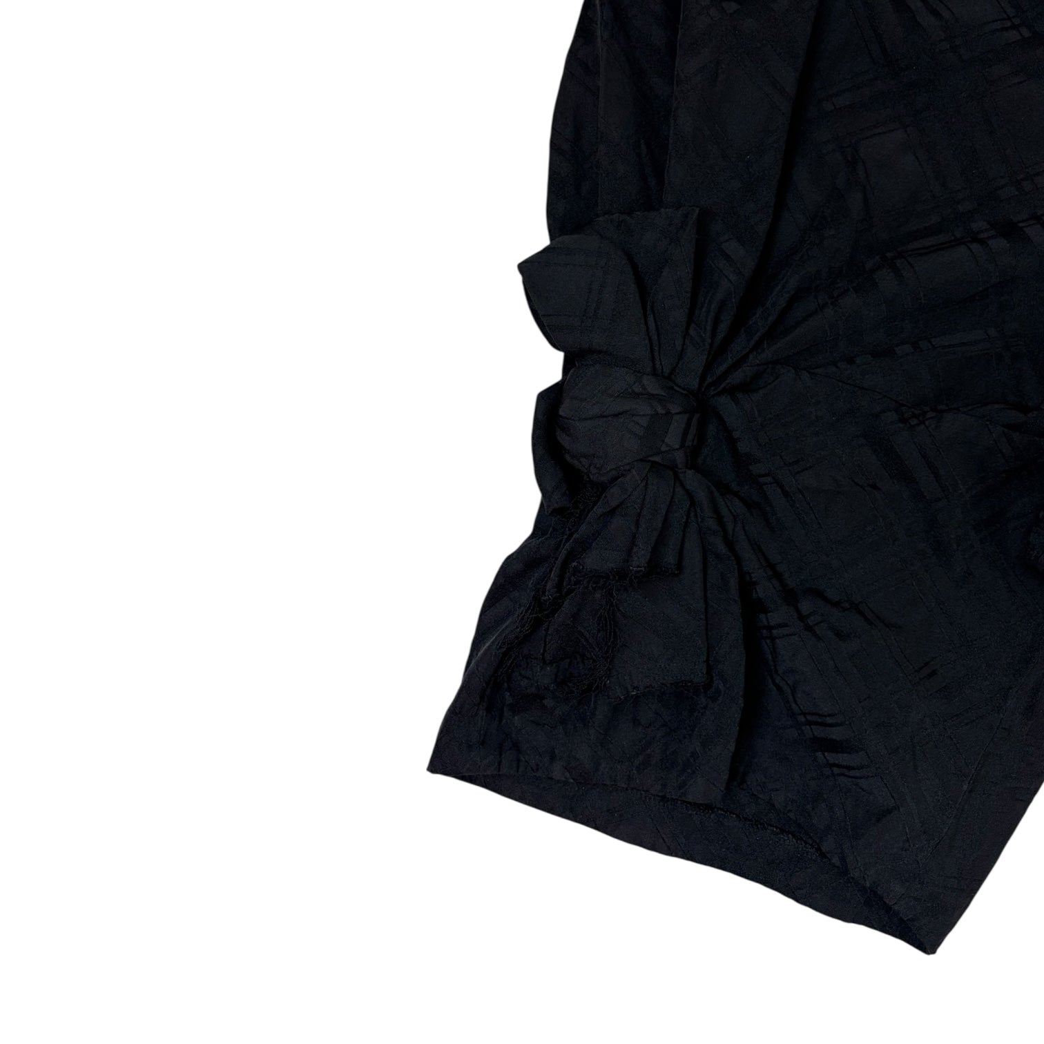 (W) Comme Des Garçons AW21 Bow Tie Plaid Pant Black