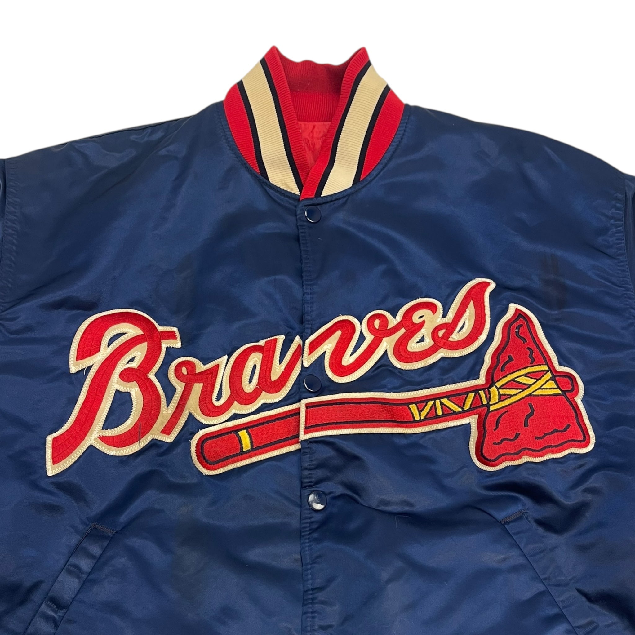 Vintage Atlanta Braves Starter Satin Bomber Jacket