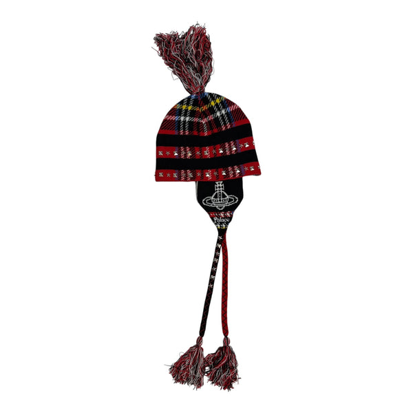 Palace x Vivienne Westwood Orb Knit Earflap Beanie Tartan