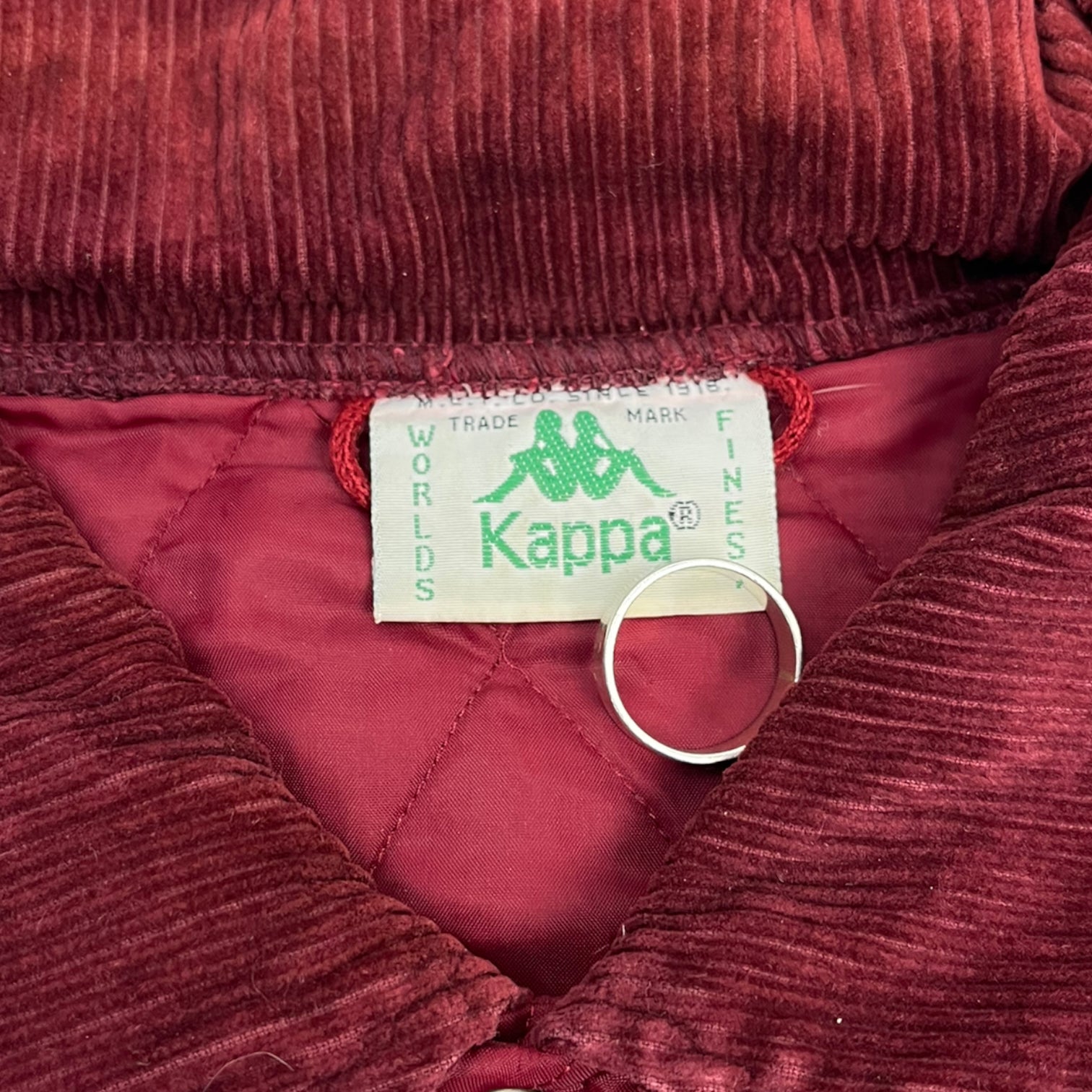 Vintage Y2K Kappa Quilted Light Puffer Burgundy