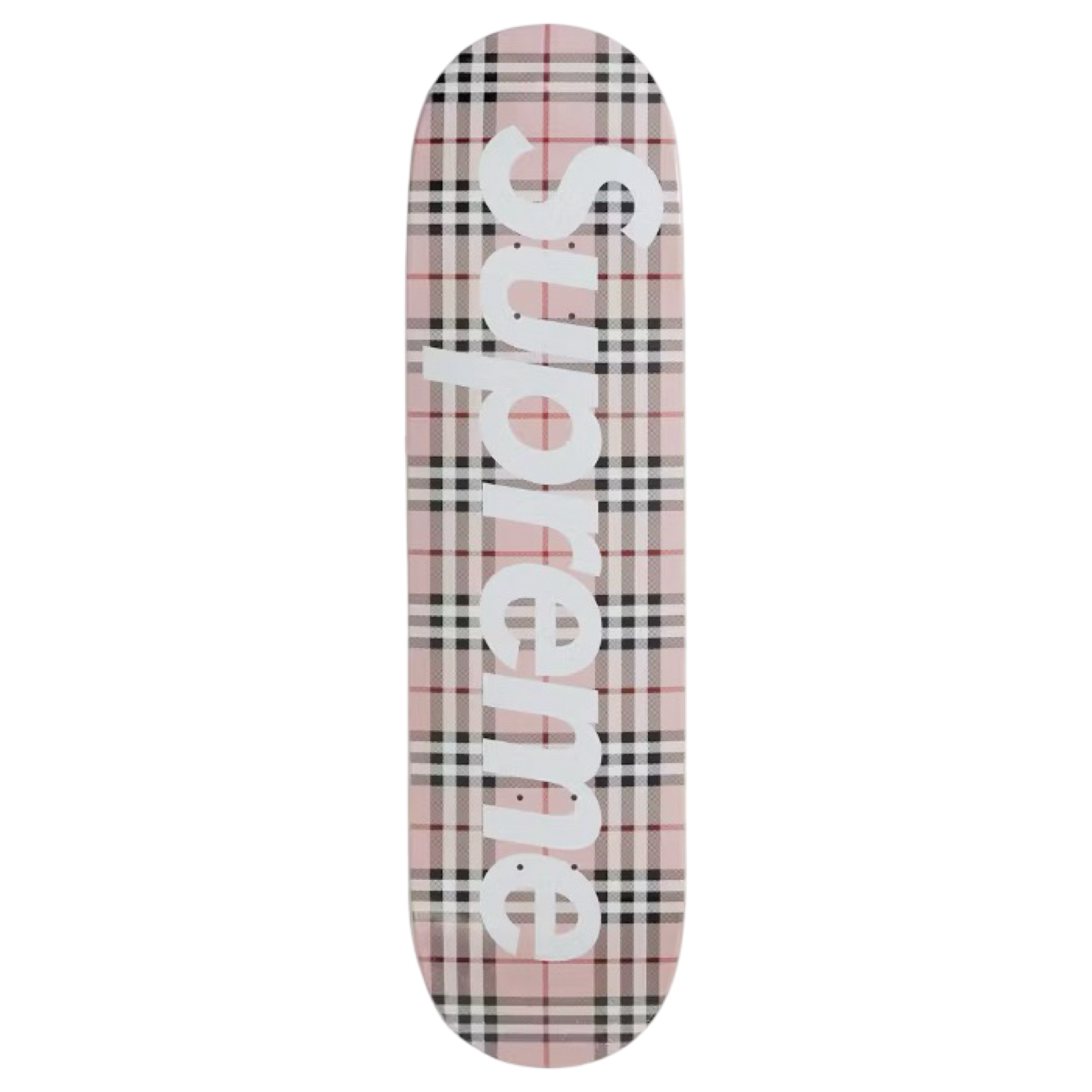 Supreme Burberry Skateboard Deck Pink