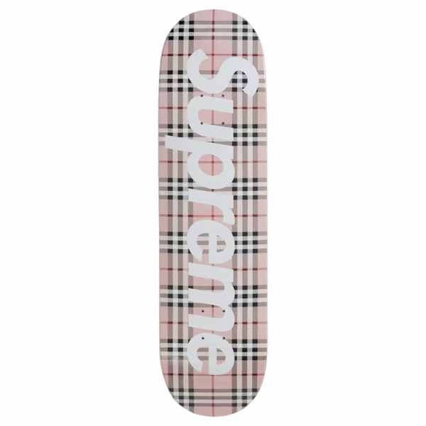 Supreme Burberry Skateboard Deck Pink