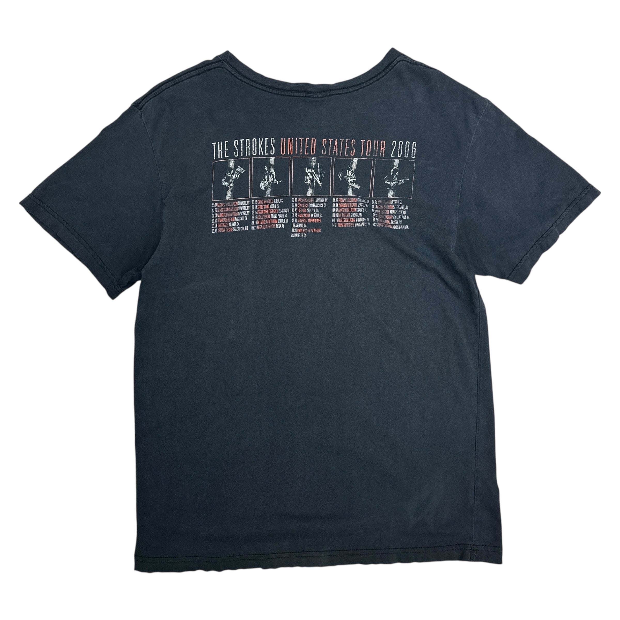2006 The Strokes United States Tour Tee Washed Black