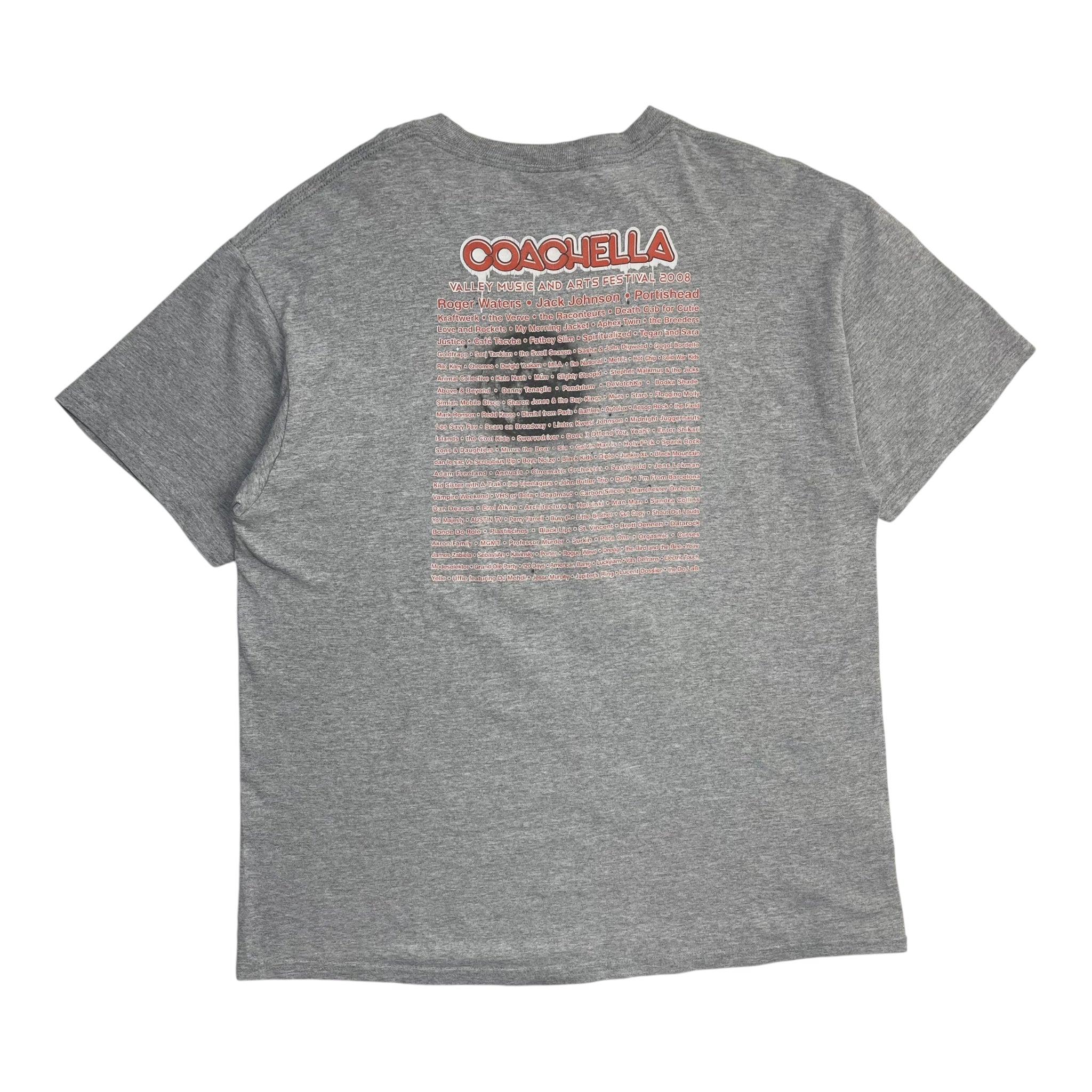2008 Coachella Robot T-Shirt Grey