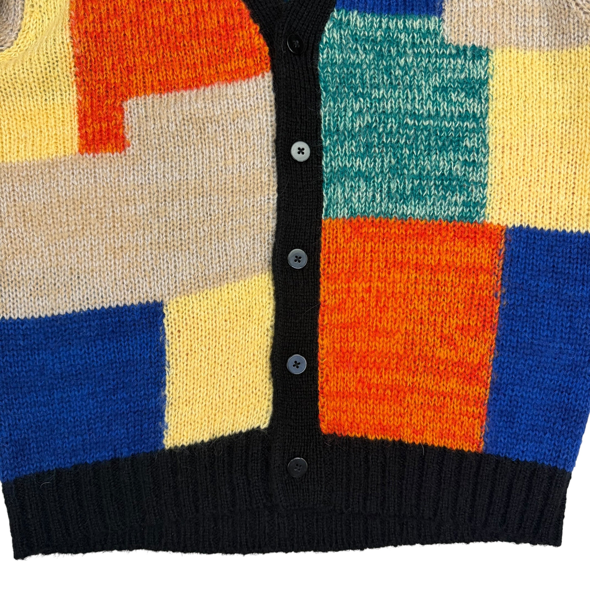 Supreme Patchwork Mohair Cardigan Multicolor