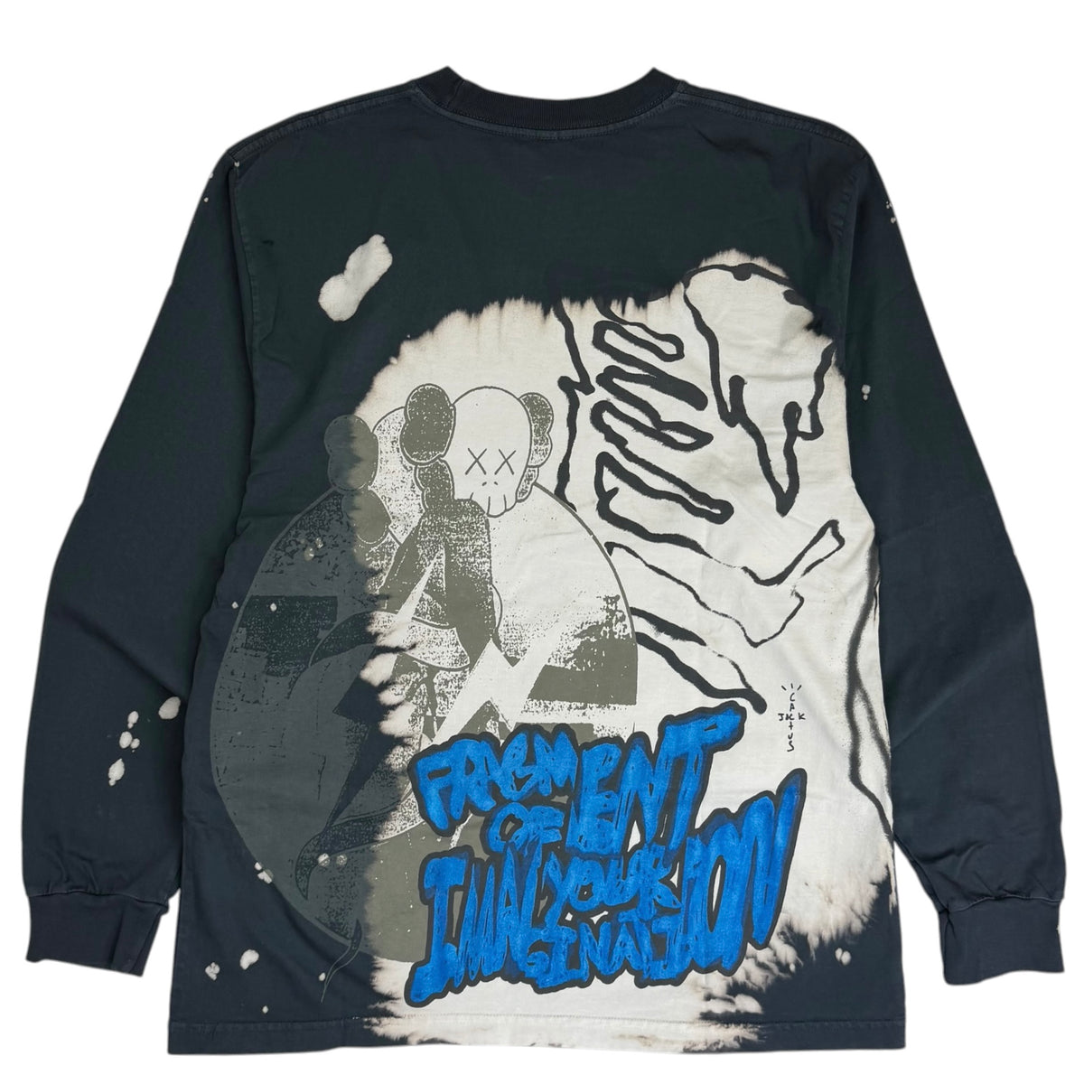 Travis Scott Cactus Jack X KAWS Fragment L/S Tee Black