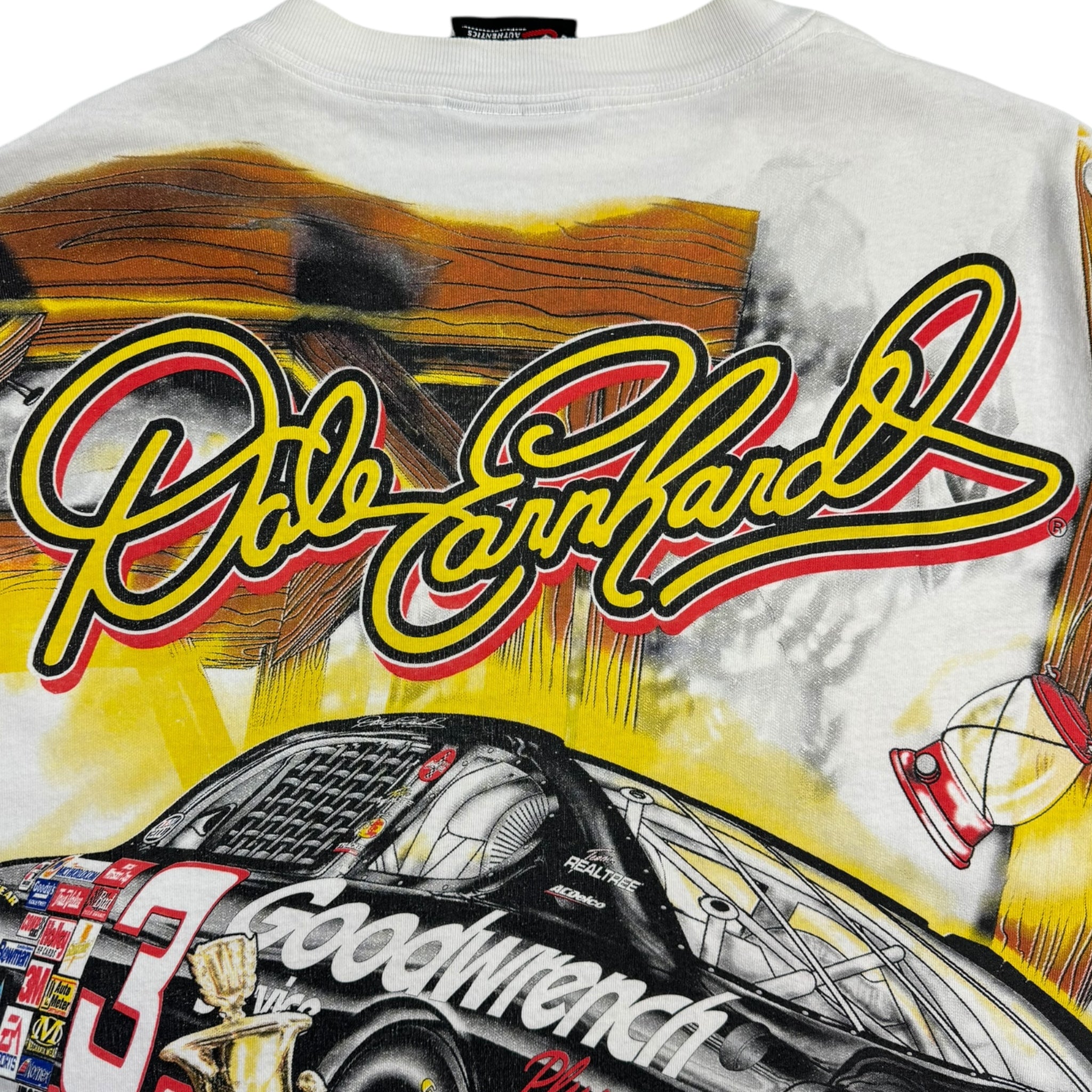 Vintage Dale Earnhardt “Black/Gold” All Over Print Racing T-Shirt