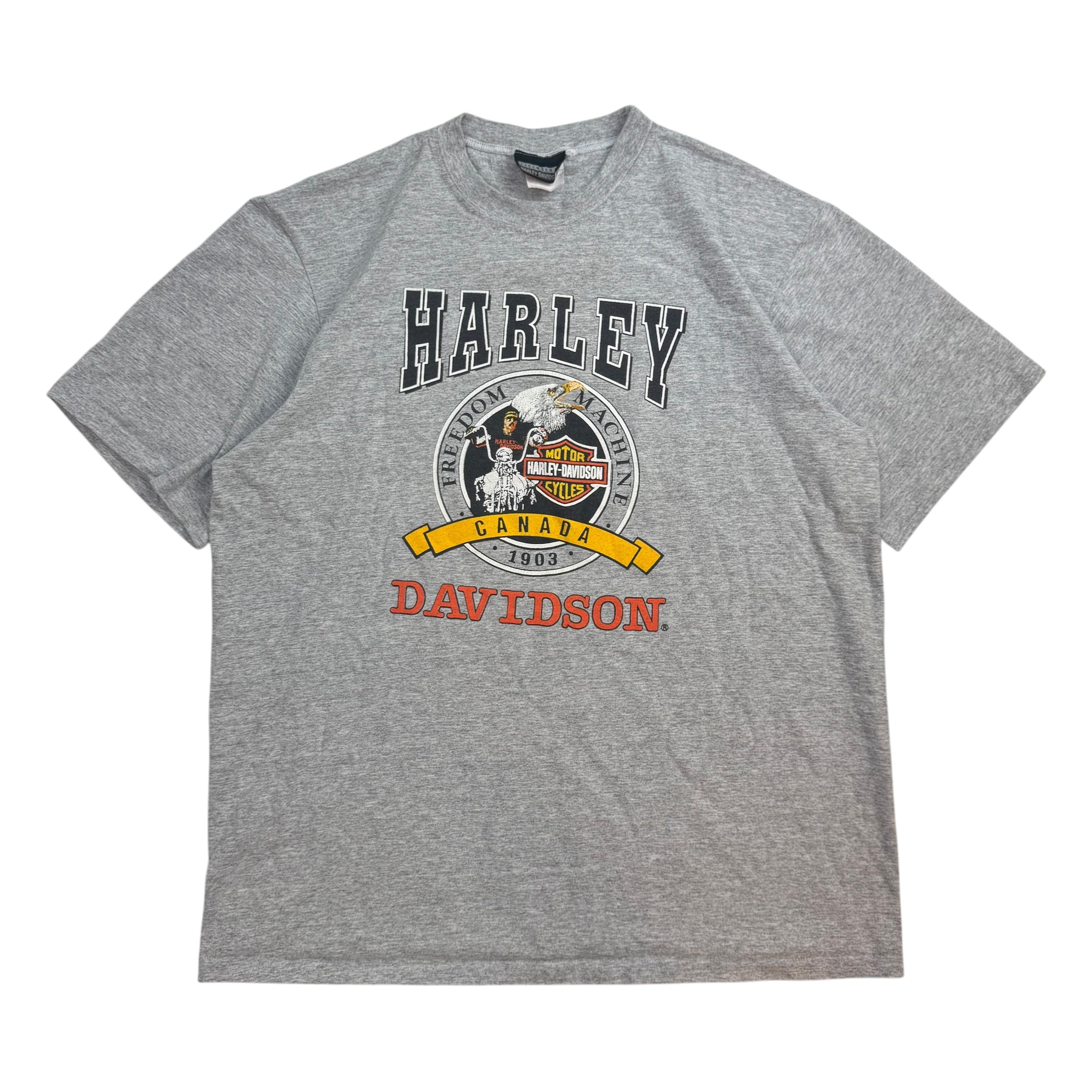 Vintage Harley Davidson Freedom Machine Tee Grey