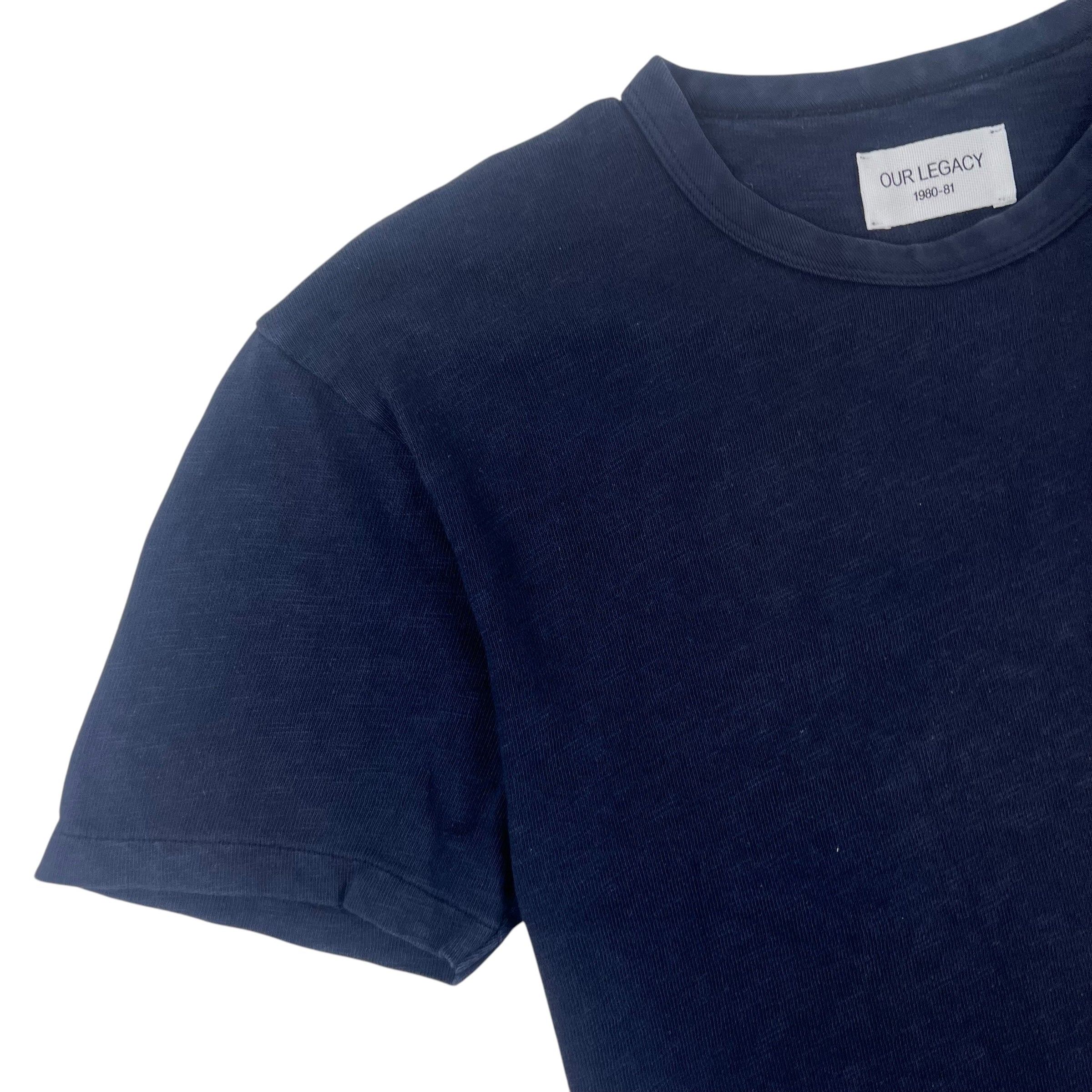 Our Legacy Blank Cotton T-Shirt Navy