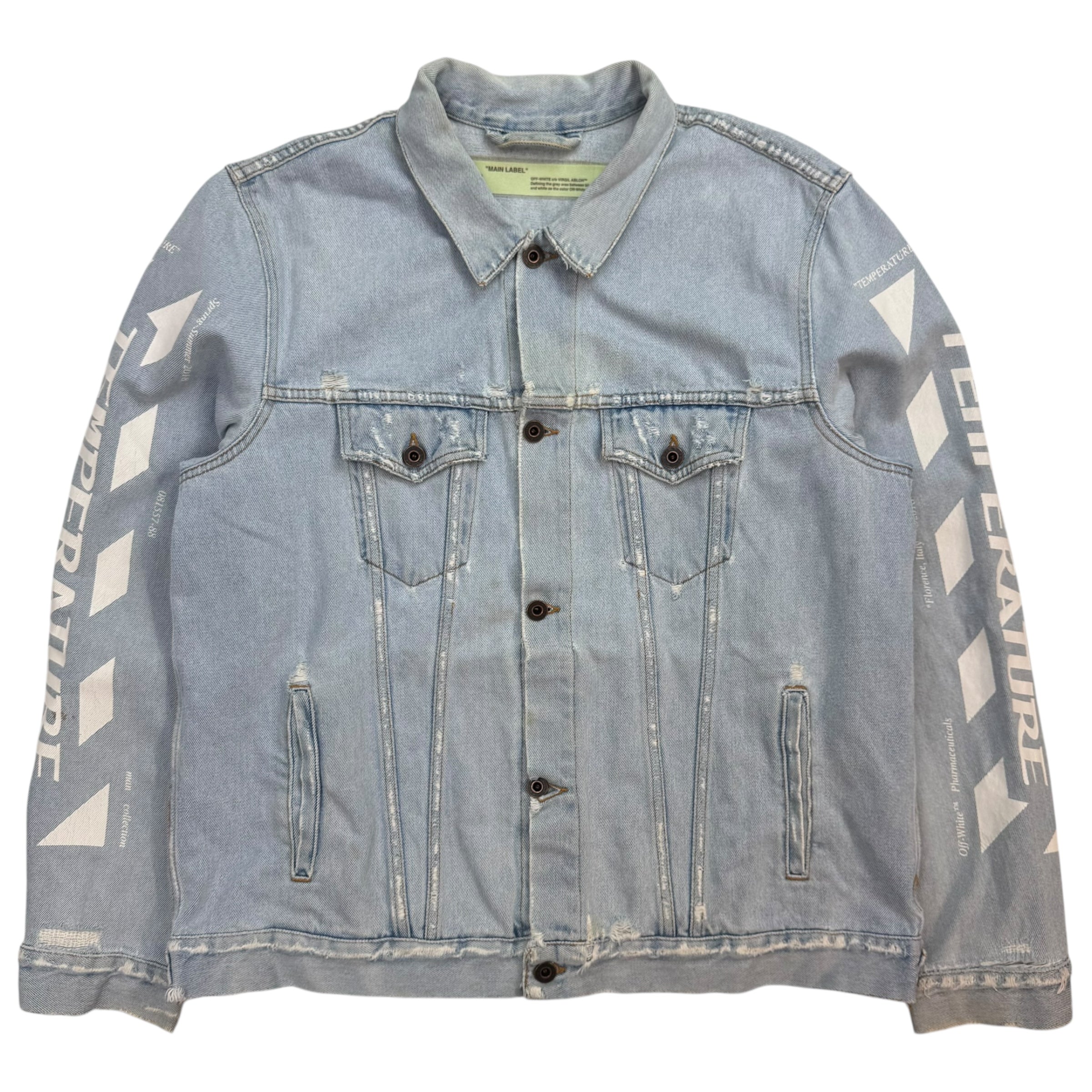 Off-White Temperature Denim Jacket Light Washed Blue