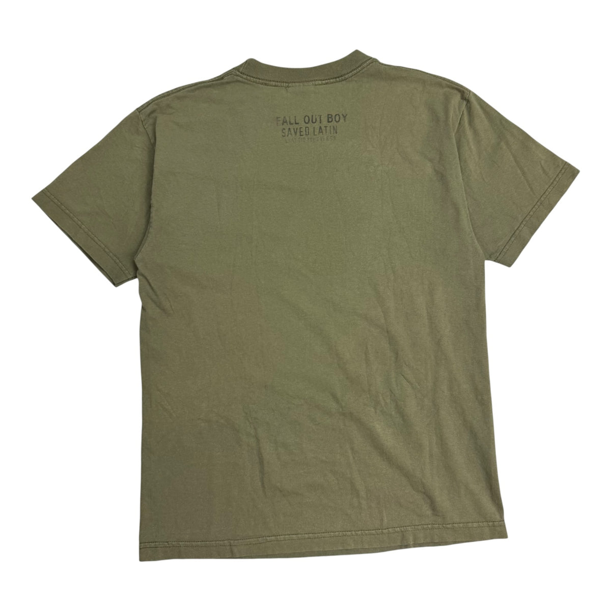 2006 Fall Out Boy “Saved Latin” Tee Olive