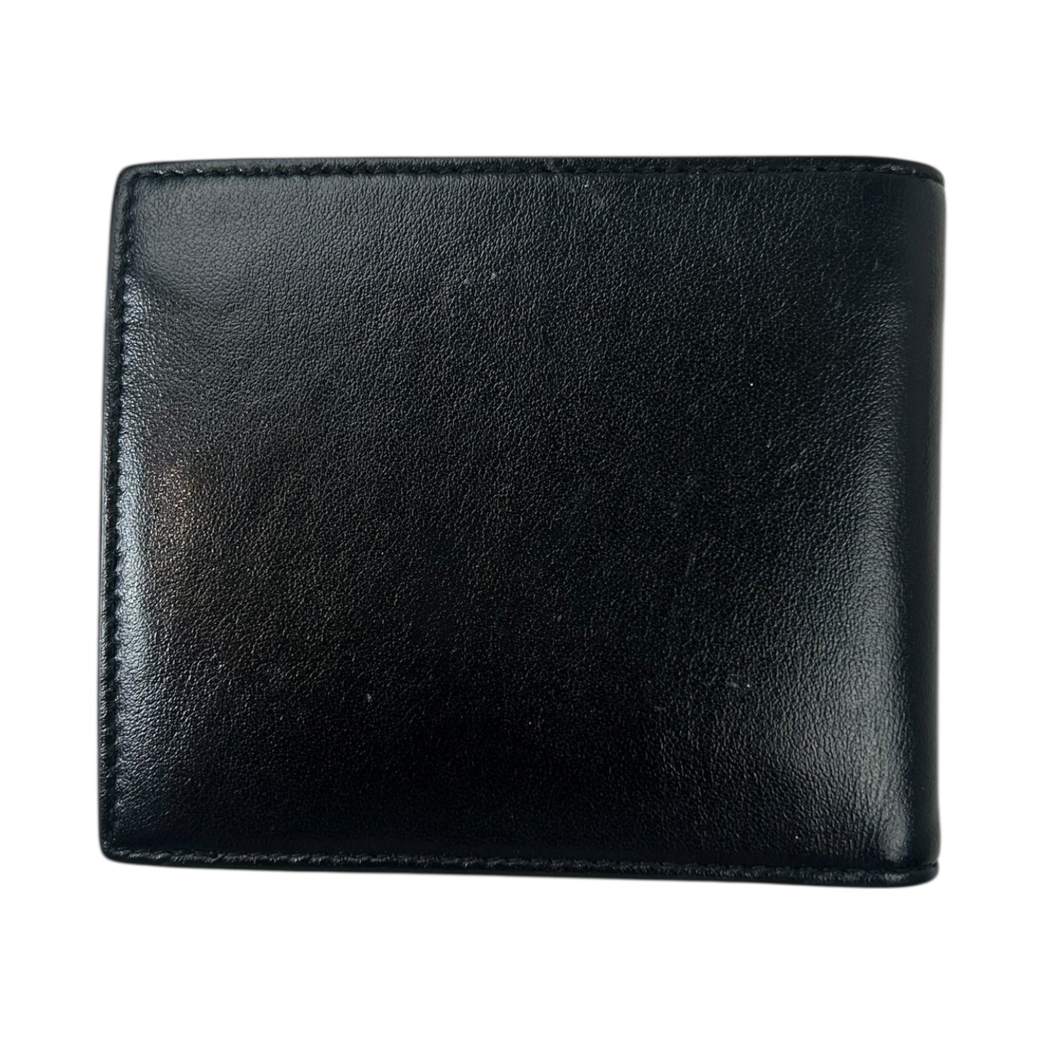 Saint Laurent Cassandre Bi-Fold Leather Wallet Black