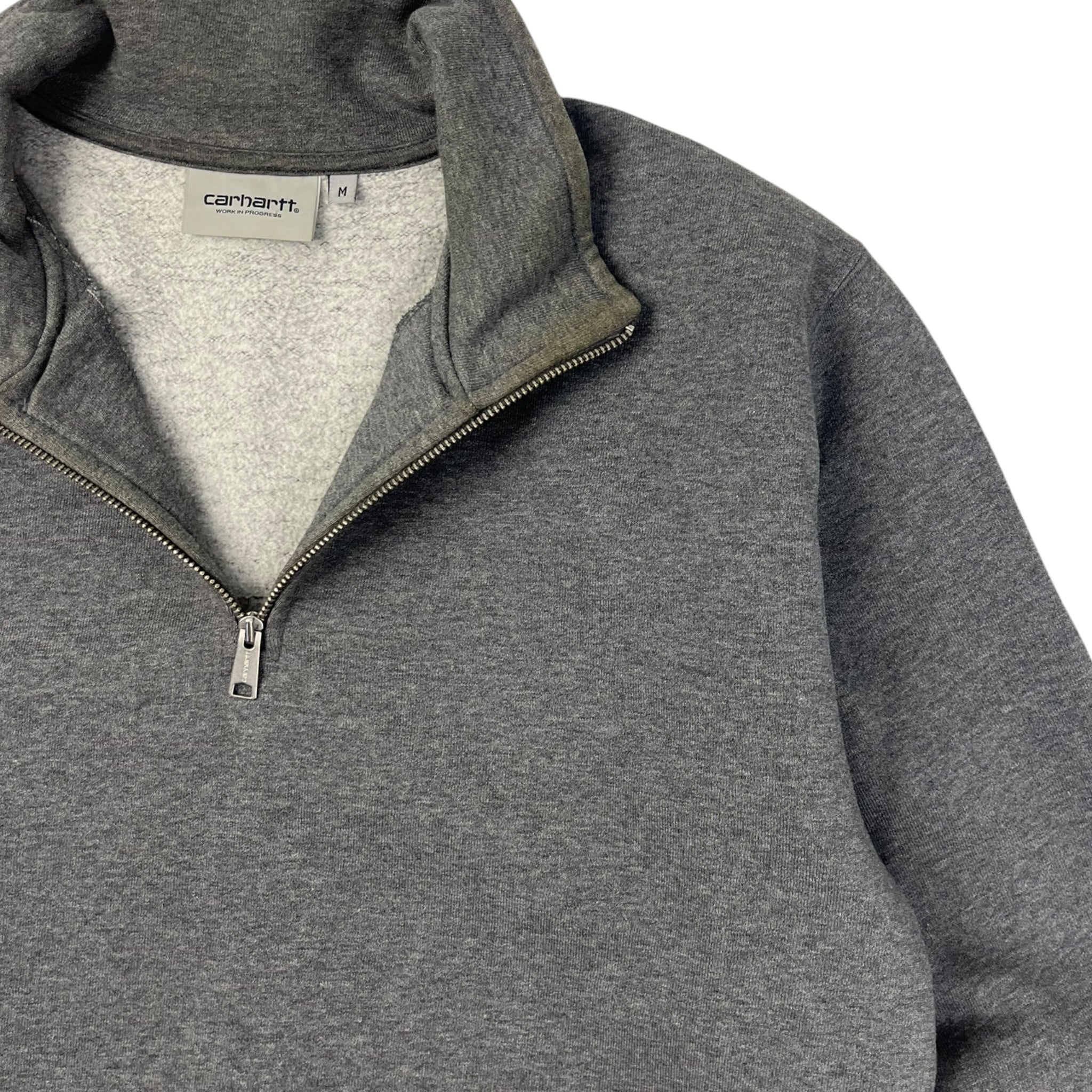 Carhartt WIP Chase Neck Zip Sweater Grey