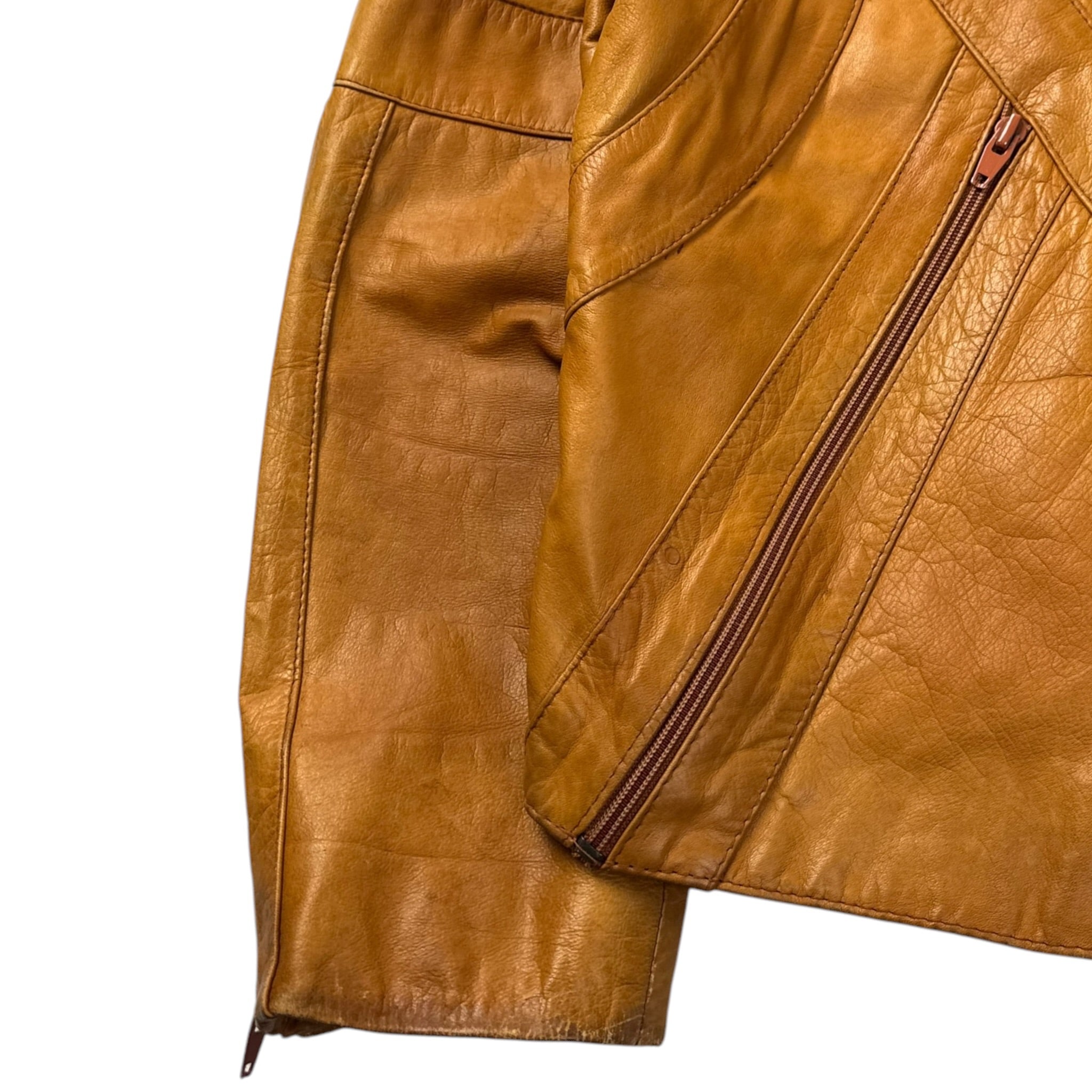 Vintage Wilsons House of Suede Leather Jacket Dark Mustard