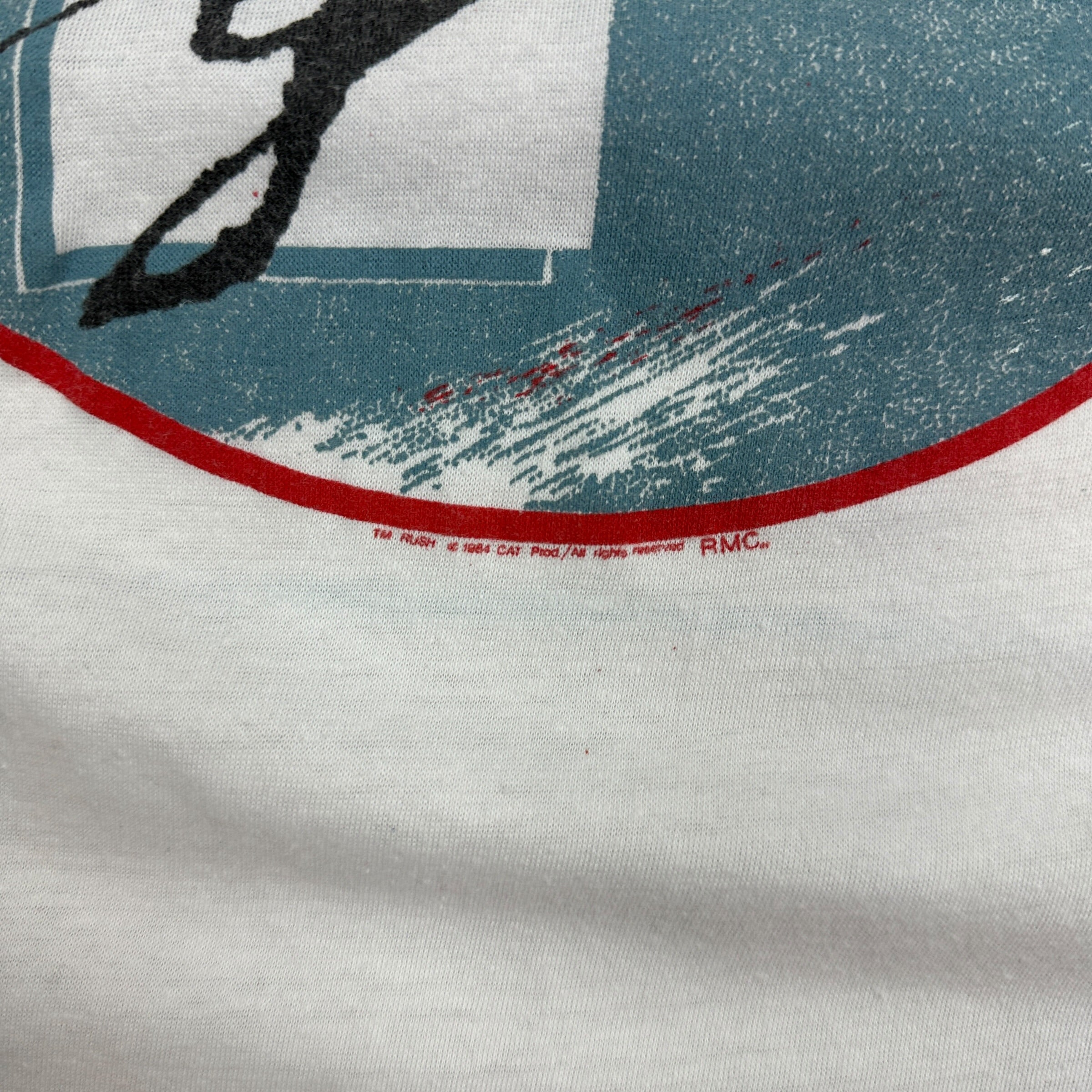 1984 Rush Grace Under Pressure Baseball Tee Black/White