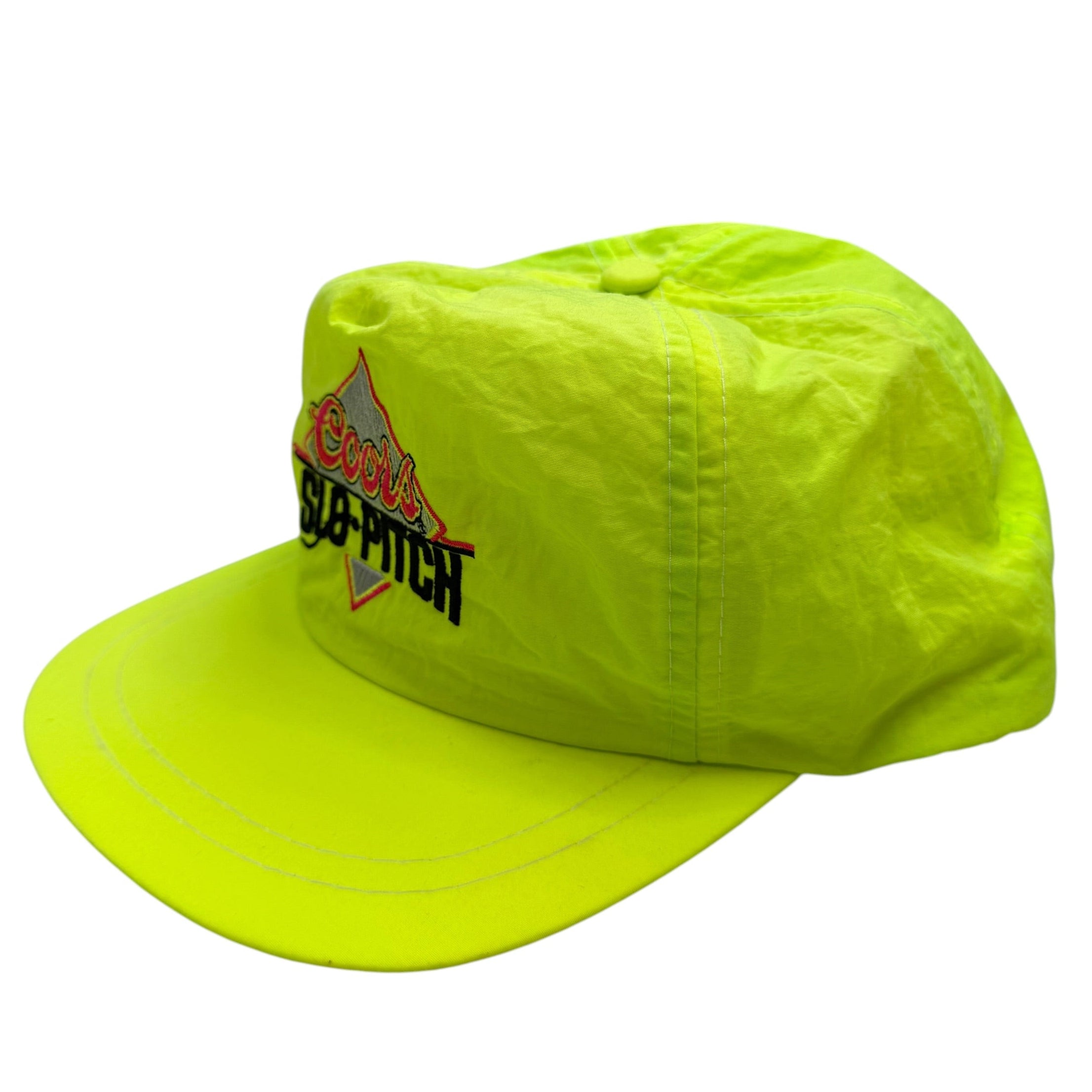 Vintage Coors Slo-Pitch Snapback Hat Neon