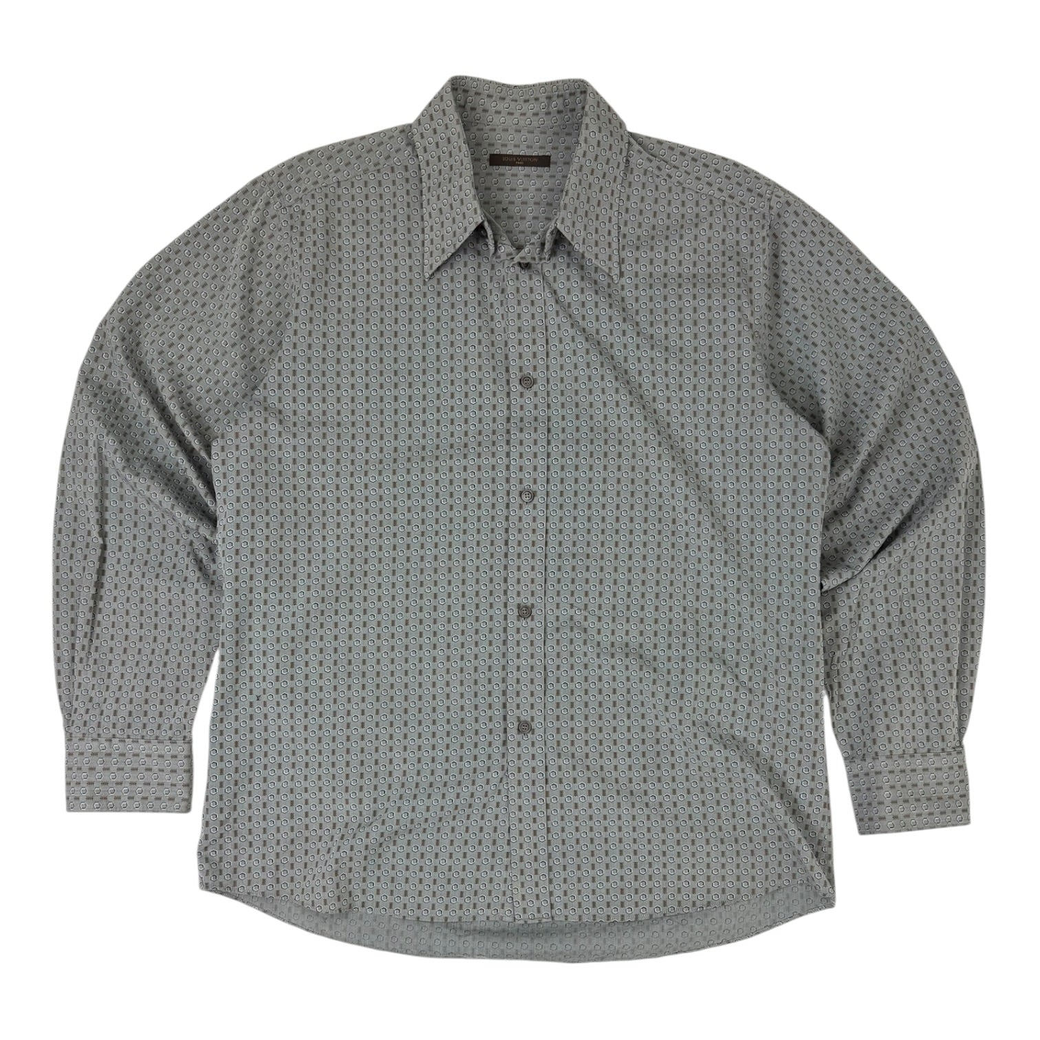 Louis Vuitton Geometric Monogram Print Button-Up