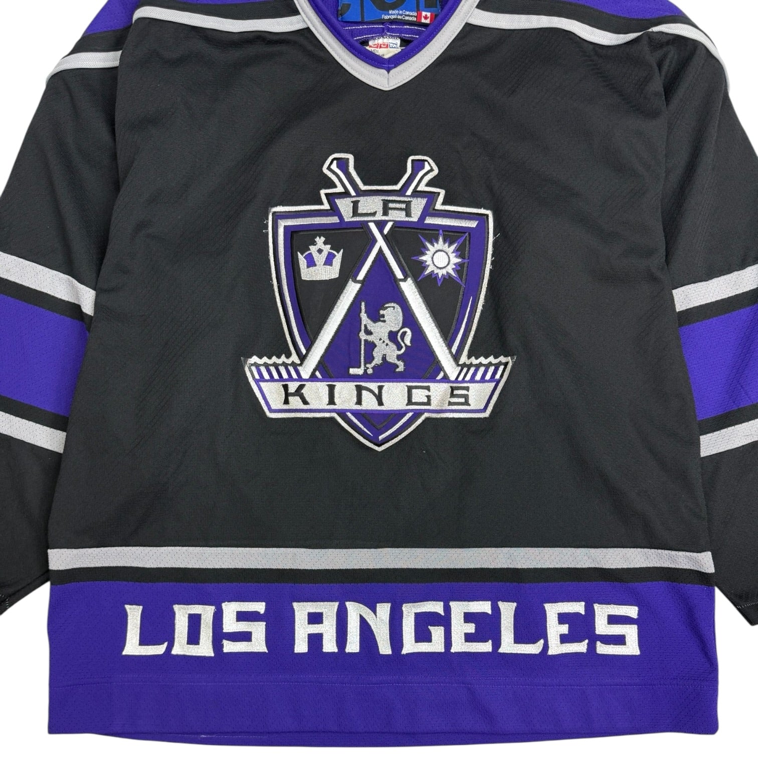 Vintage CCM Los Angeles Kings Coat Of Arms Hockey Jersey Black