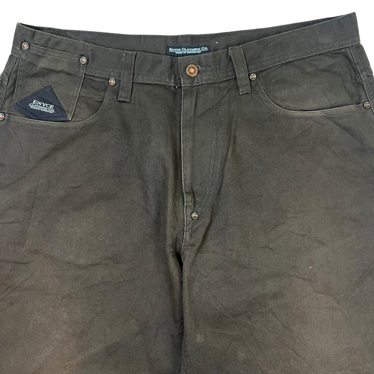 Vintage Y2K Enyce Baggy Denim Pants Brown