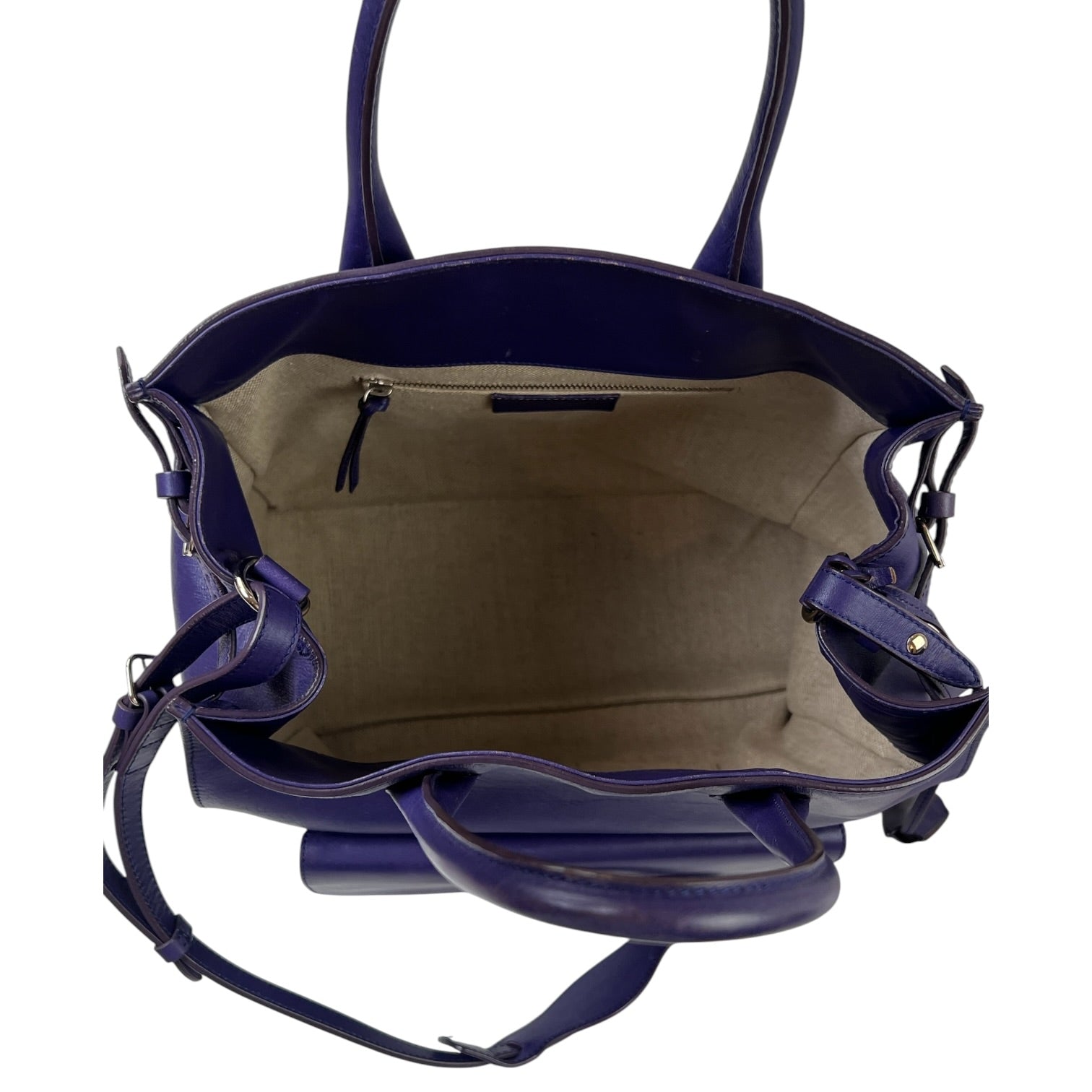 Balenciaga Padlock All Afternoon Tote Bag Purple Leather
