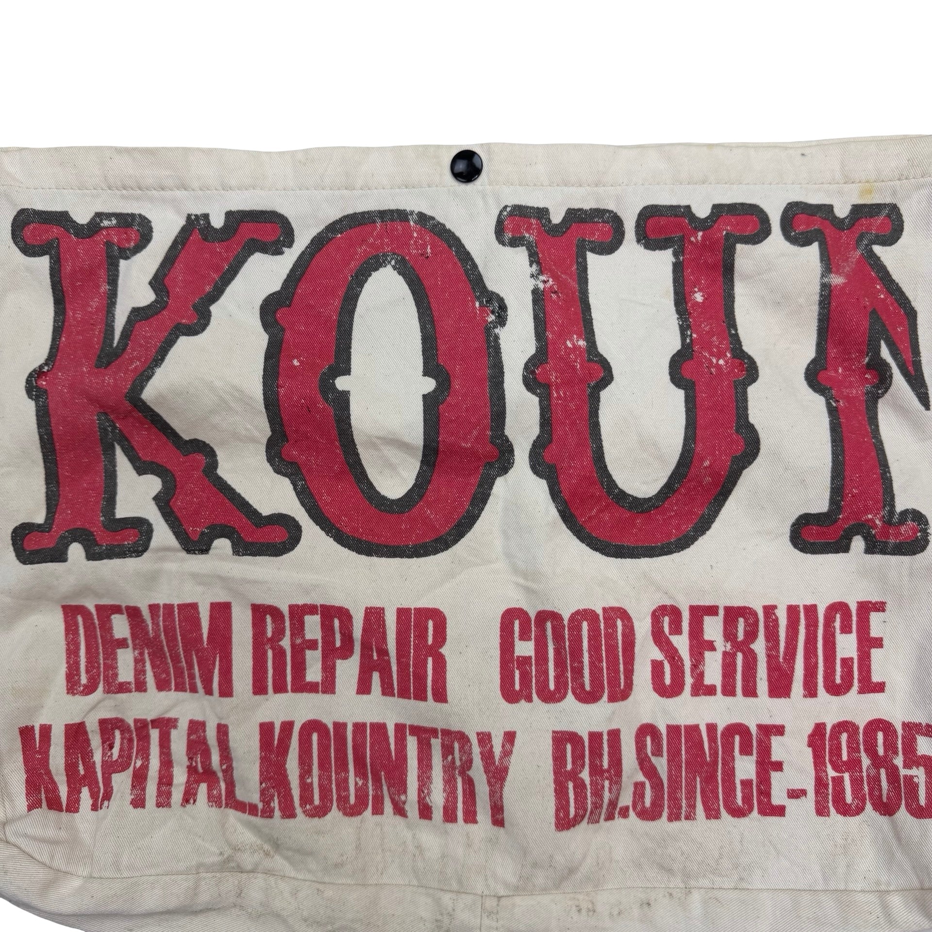 Kapital Red Kountry Factory Printed Cotton-Twill Tote Bag Red