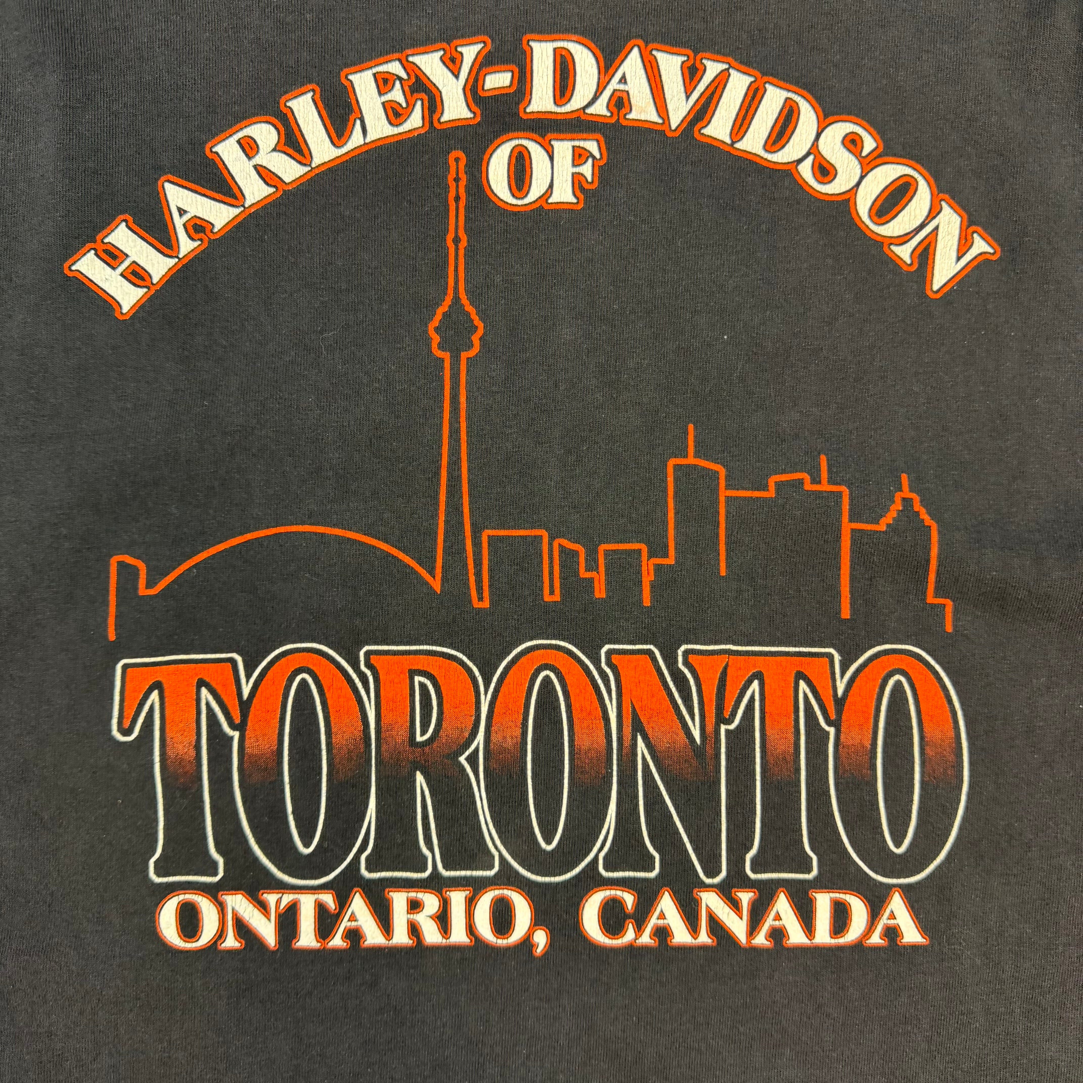 Vintage Harley Davidson Toronto Flames Longsleeve Black