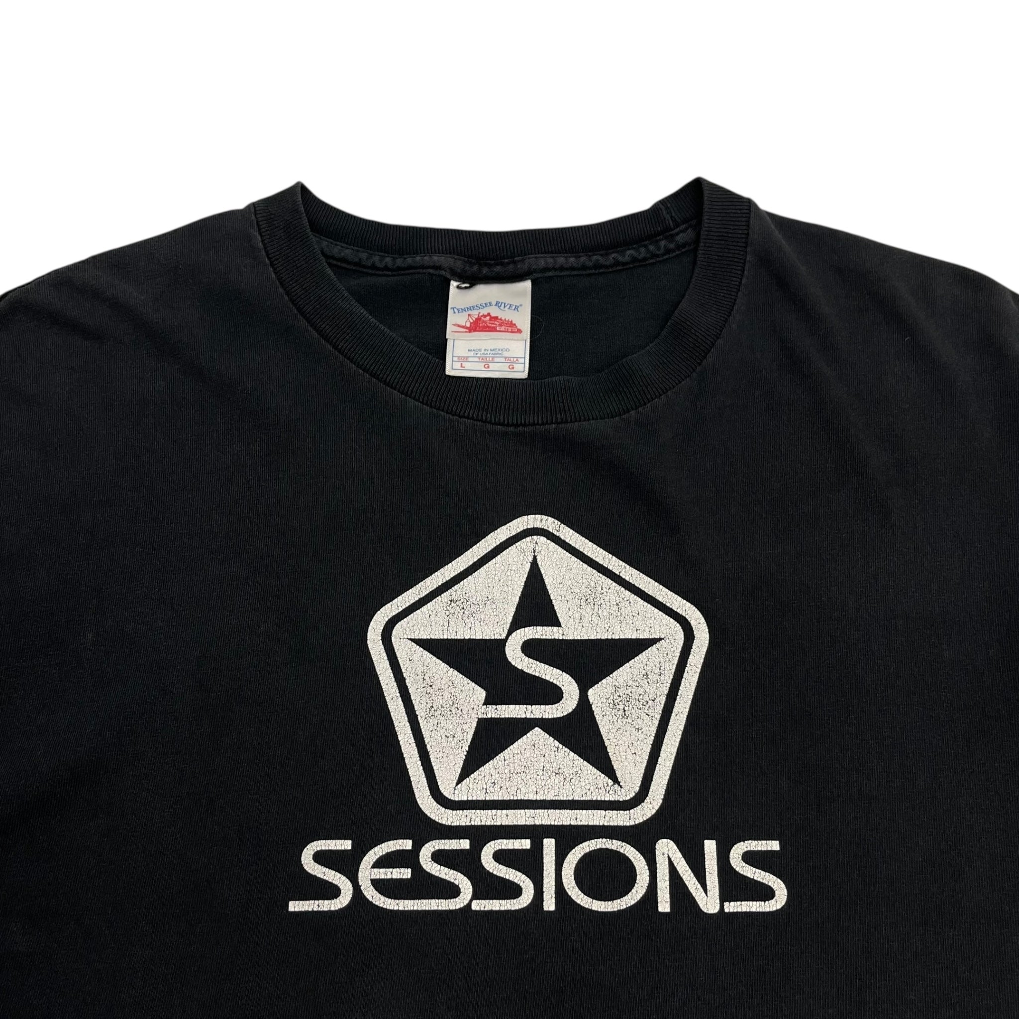 Vintage Sessions Snowboards T-Shirt Black