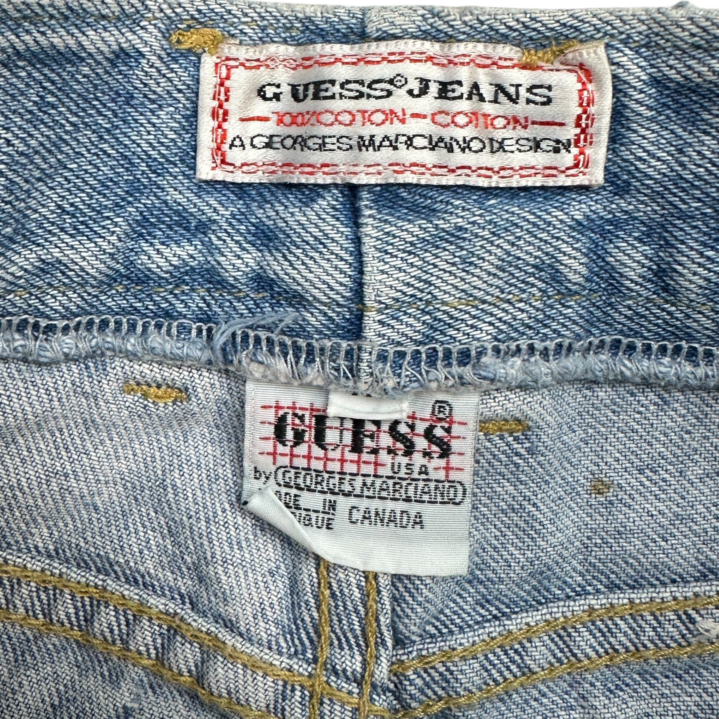 (W) Vintage Guess Denim Jeans Light Wash