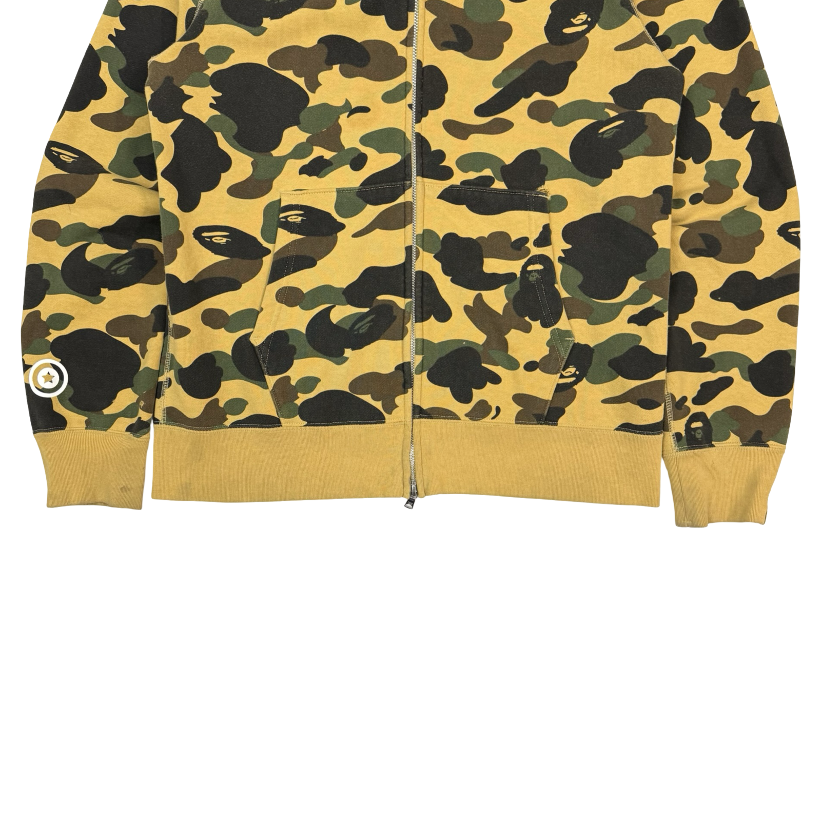 BAPE 1st Camo Shark Full Zip Hoodie Yellow