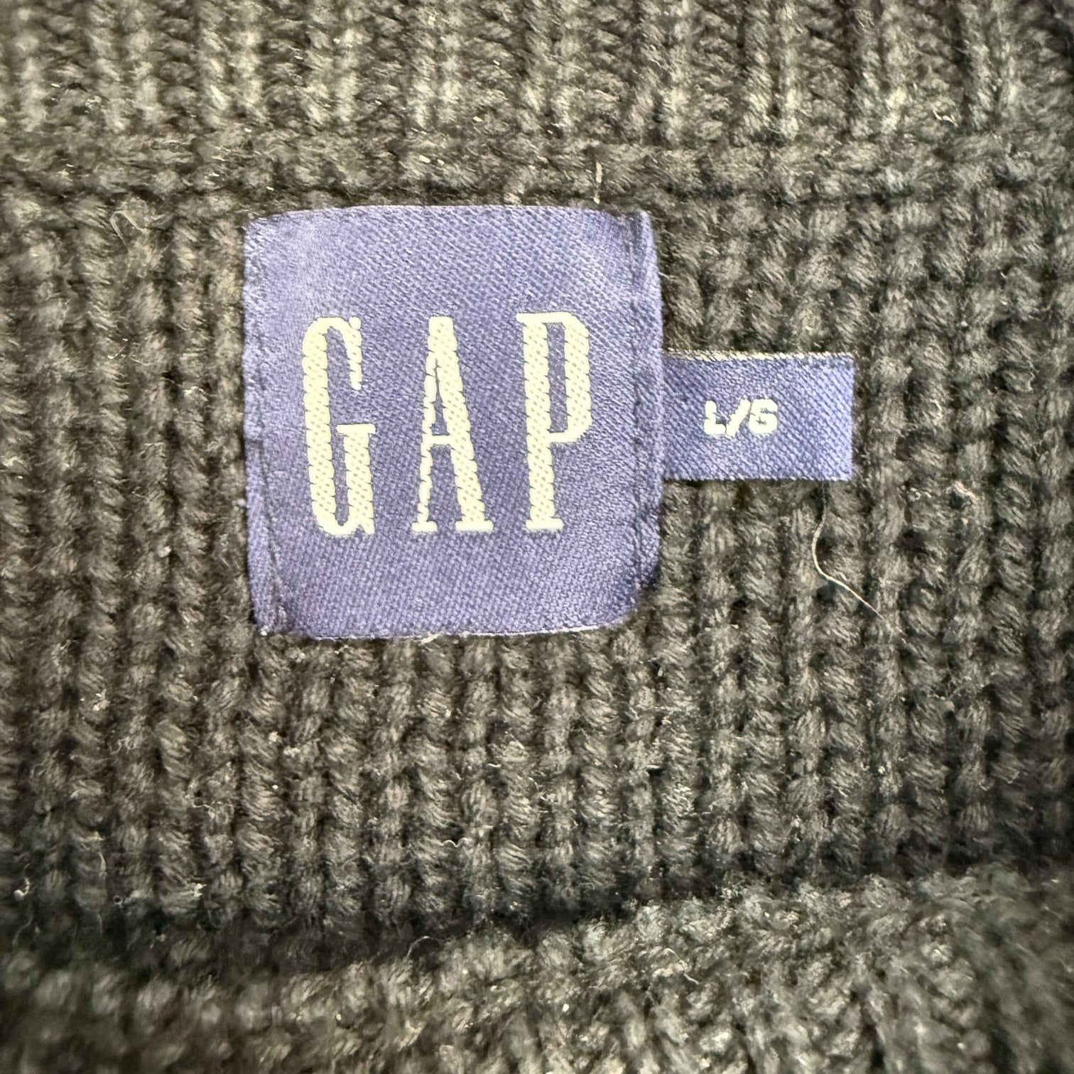 Vintage GAP Knit Sweater Navy Blue/ Grey