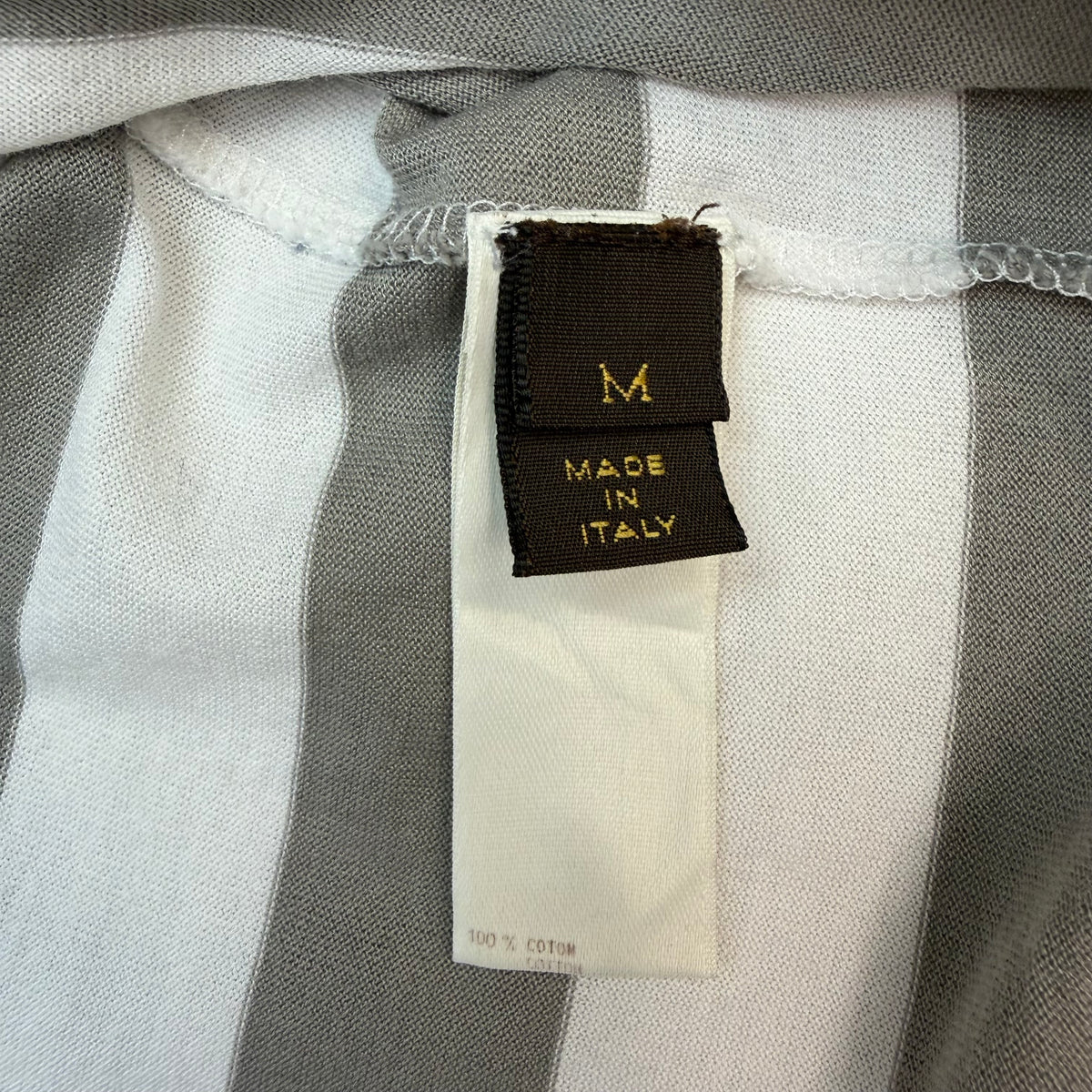 Louis Vuitton Monogram Flower Striped Pocket Tee Grey/White