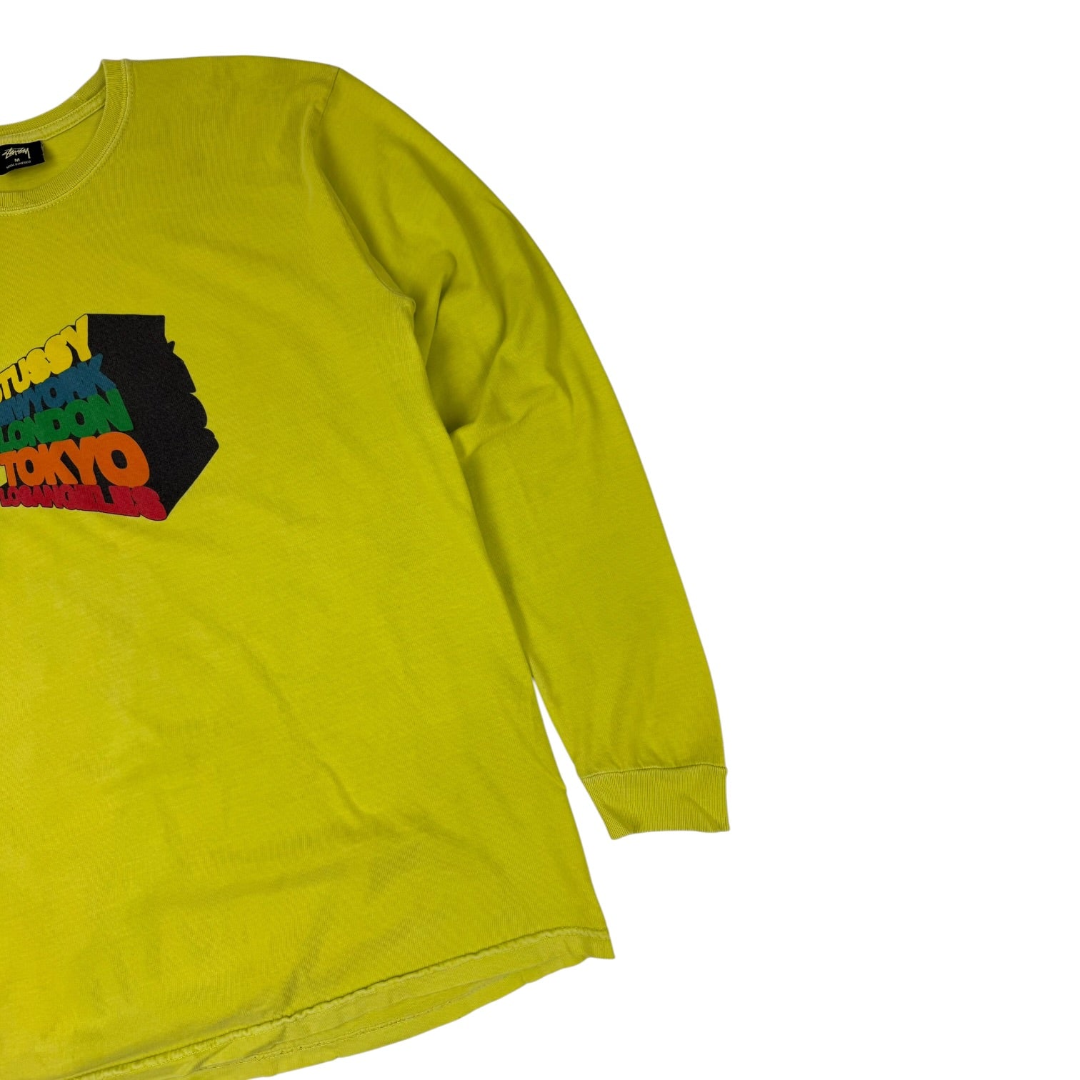 Stussy World Tour Long Sleeve Shirt Yellow