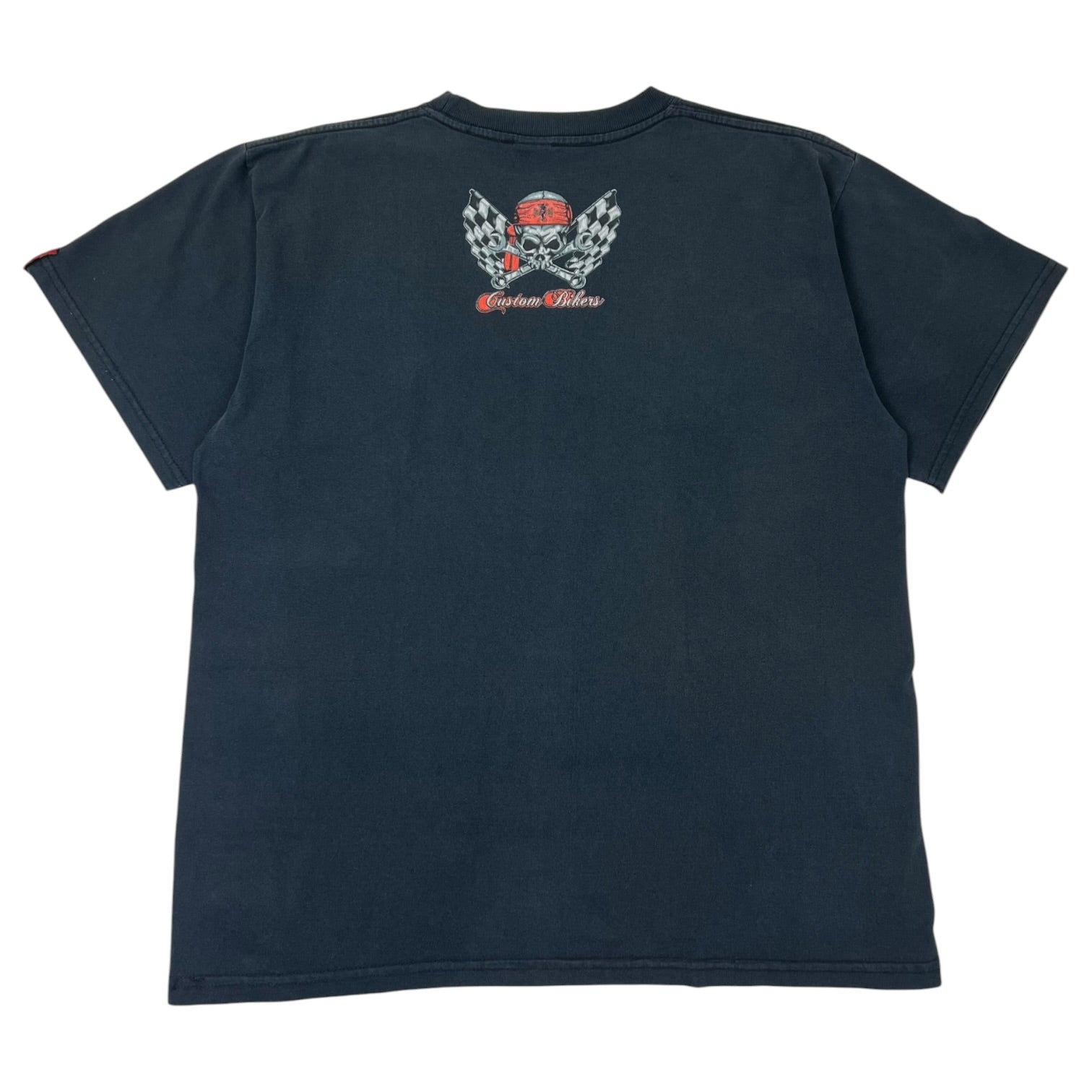 Vintage Custom Bikers Choppers Engine T-Shirt Black