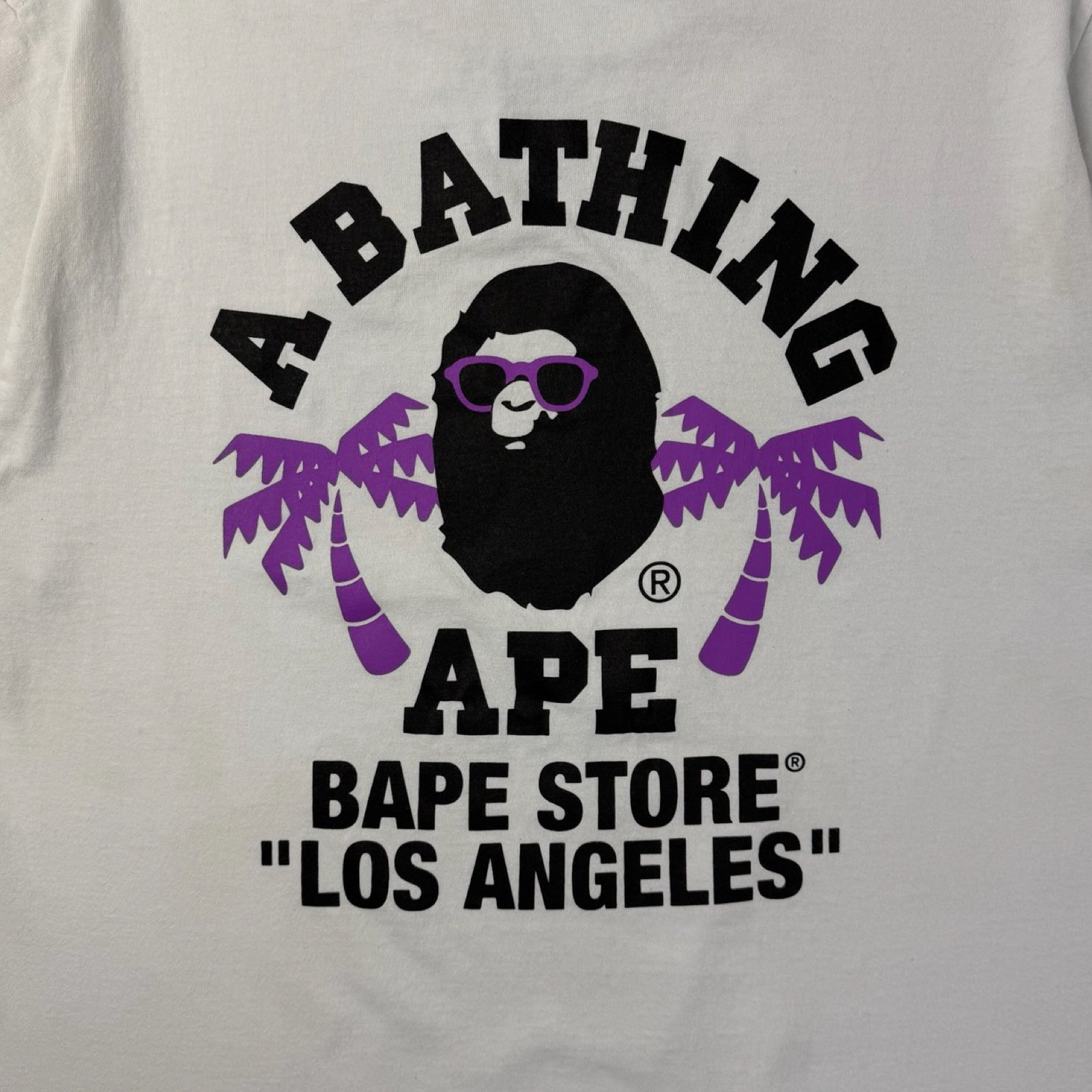 Bape Los Angeles Store College Shirt White
