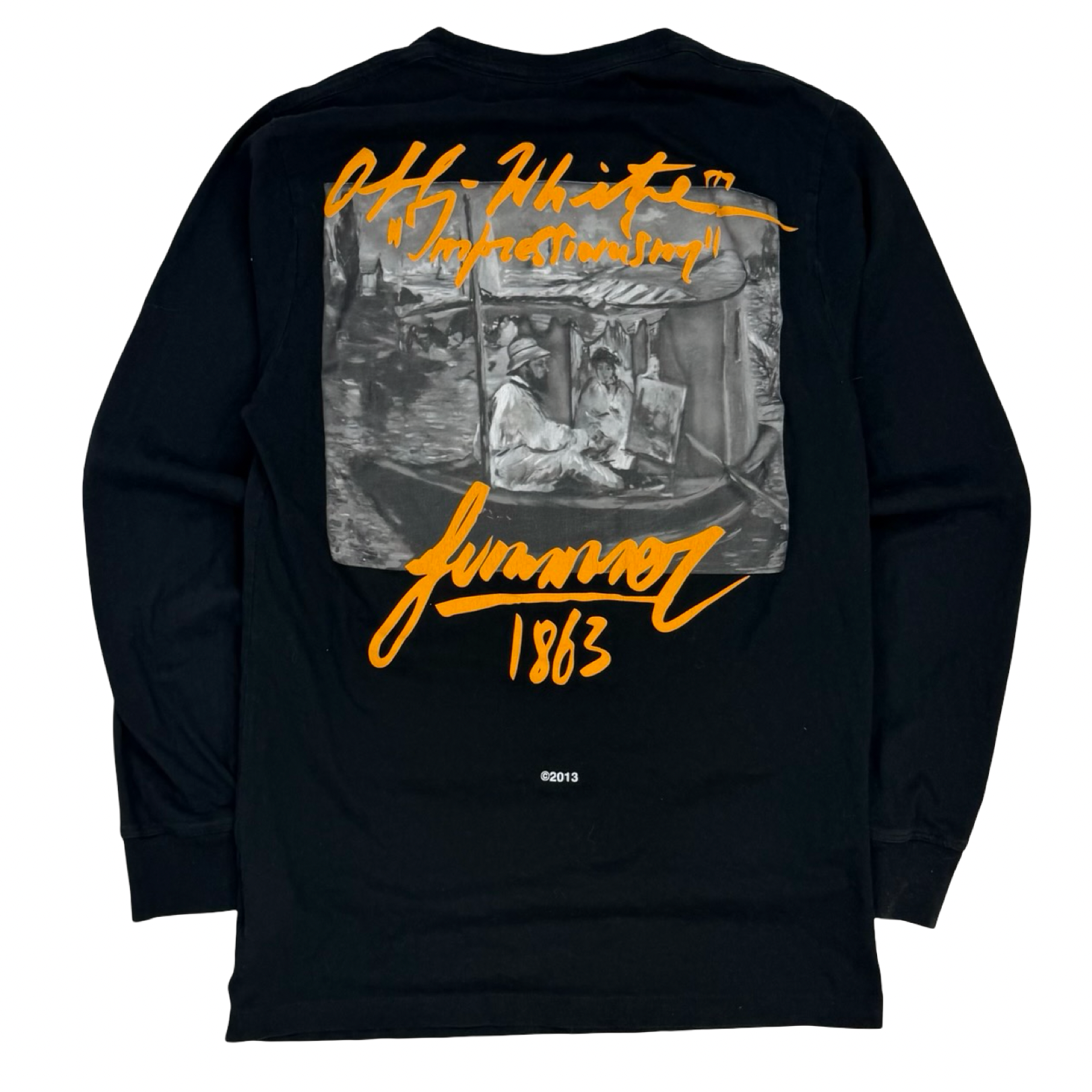 Off White Impressionism Boat Long Sleeve Black