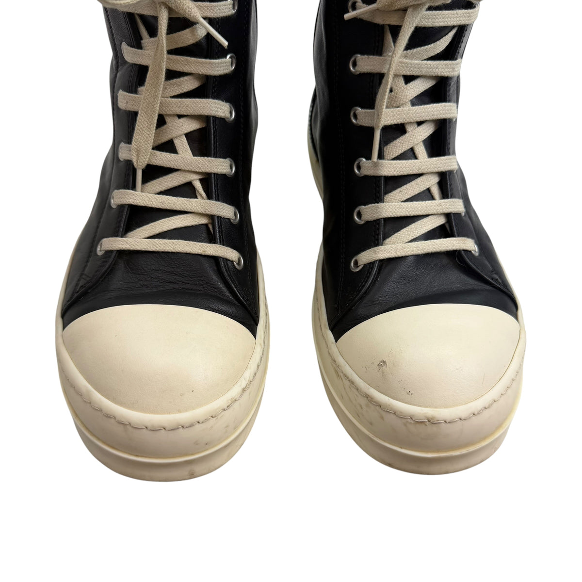 Rick Owens Ramone Hollywood Leather Milk/Black